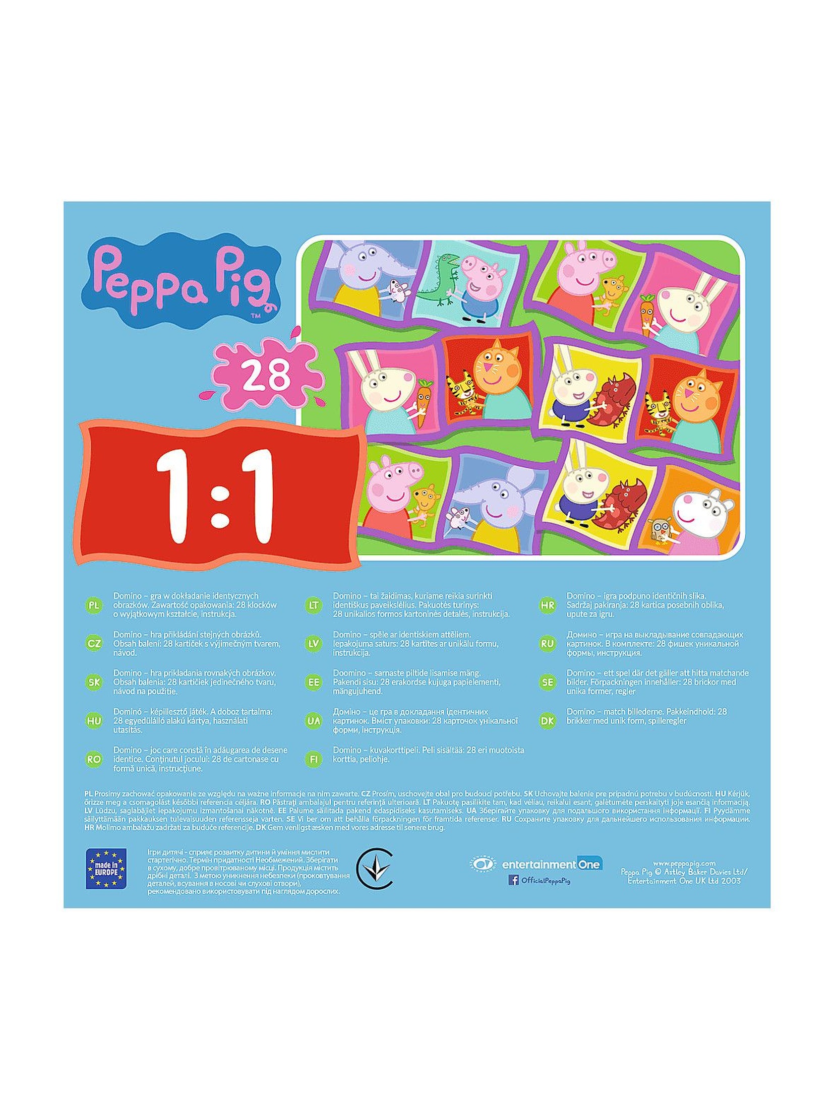 Gra dla dzieci - Domino Peppa wiek 3+