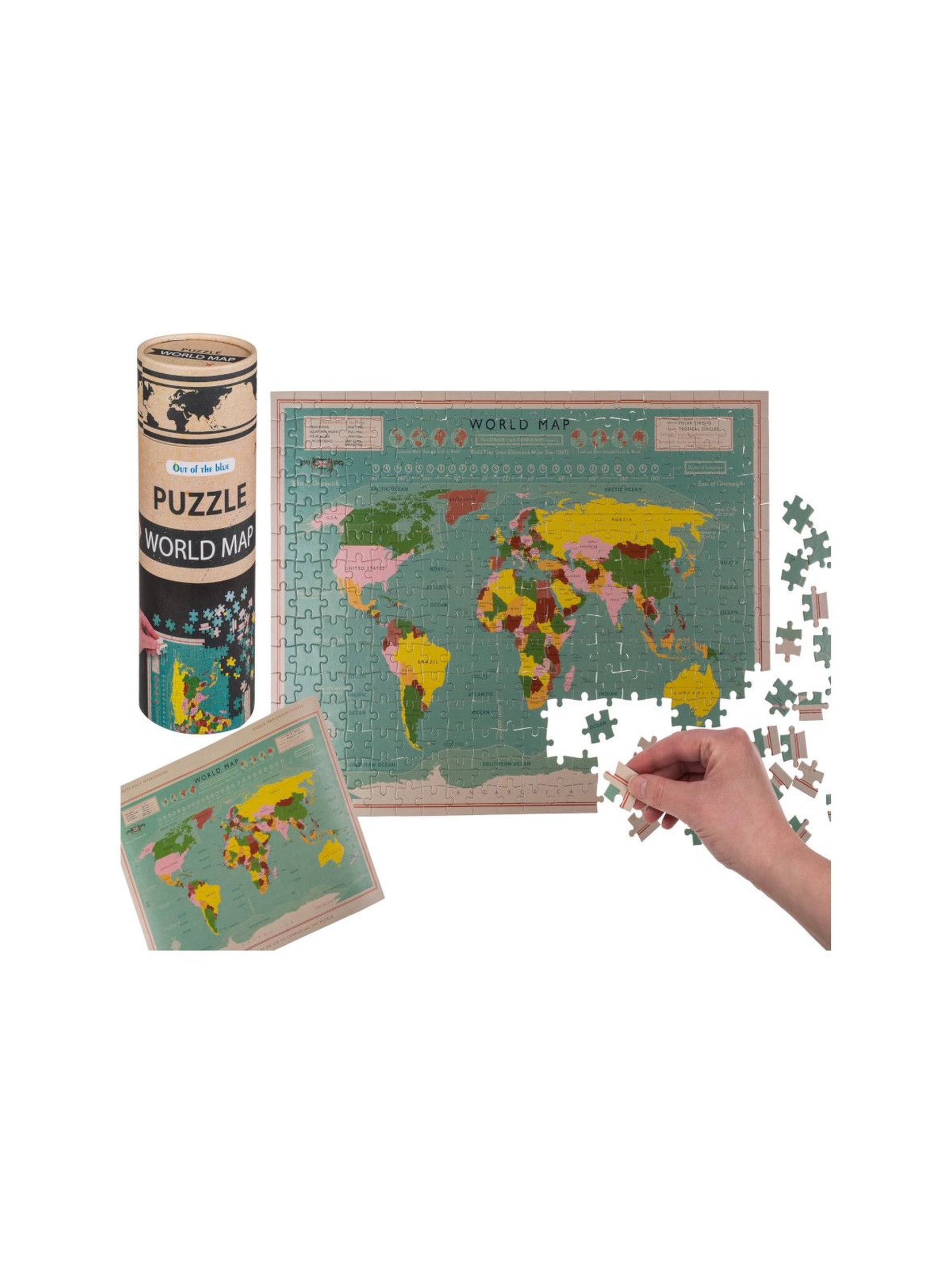 Mapa świata - puzzle w tubie - 300el