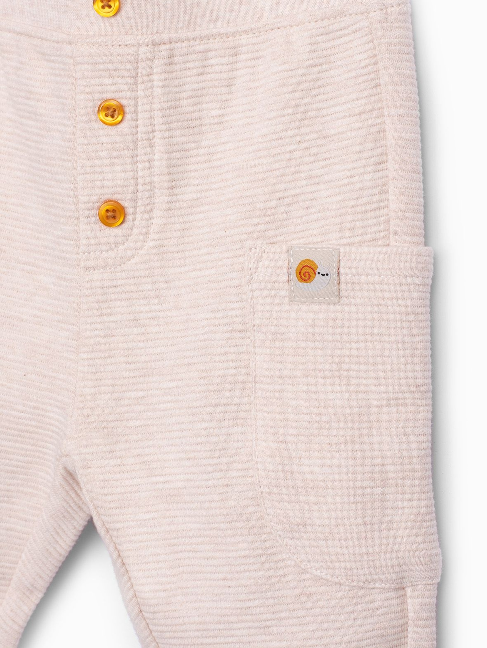Spodnie dresowe niemowlęce prążkowane z kieszeniami