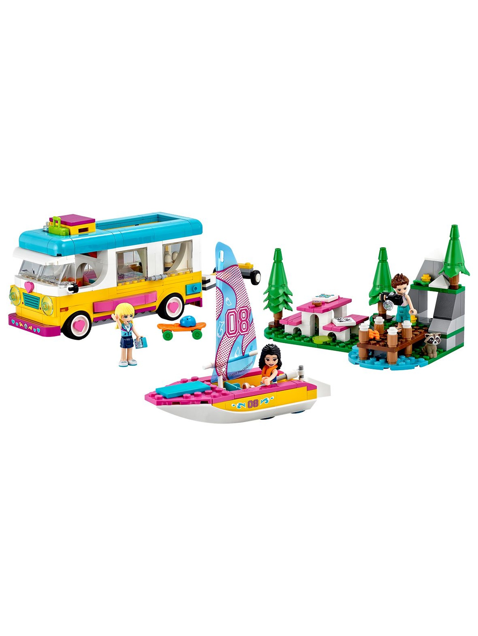 LEGO® Friends Leśny mikrobus kempingowy i żaglówka 41681 - 487 el wiek 7+