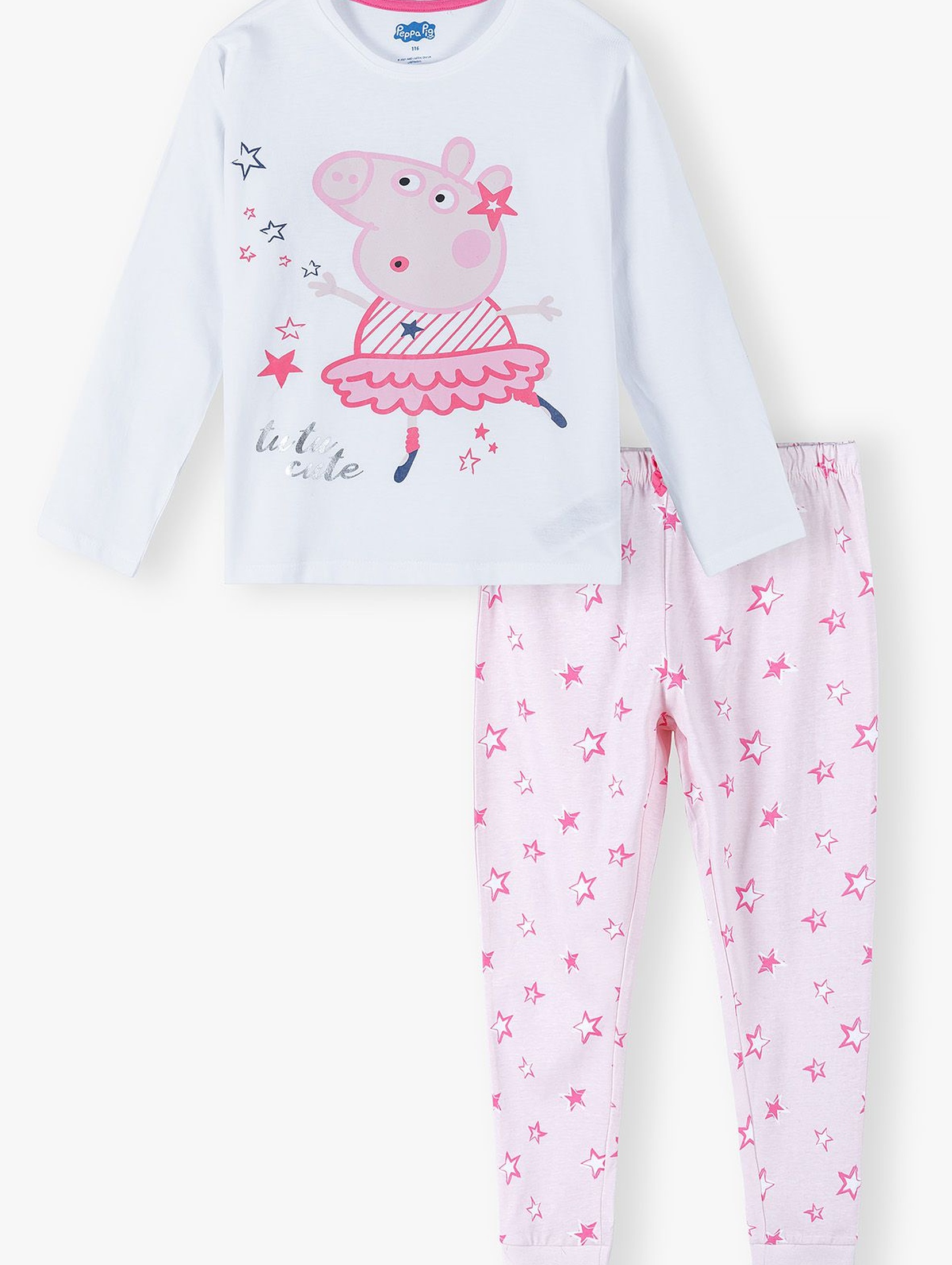 Bawełniana pidżama dziewczęca Świnka Peppa