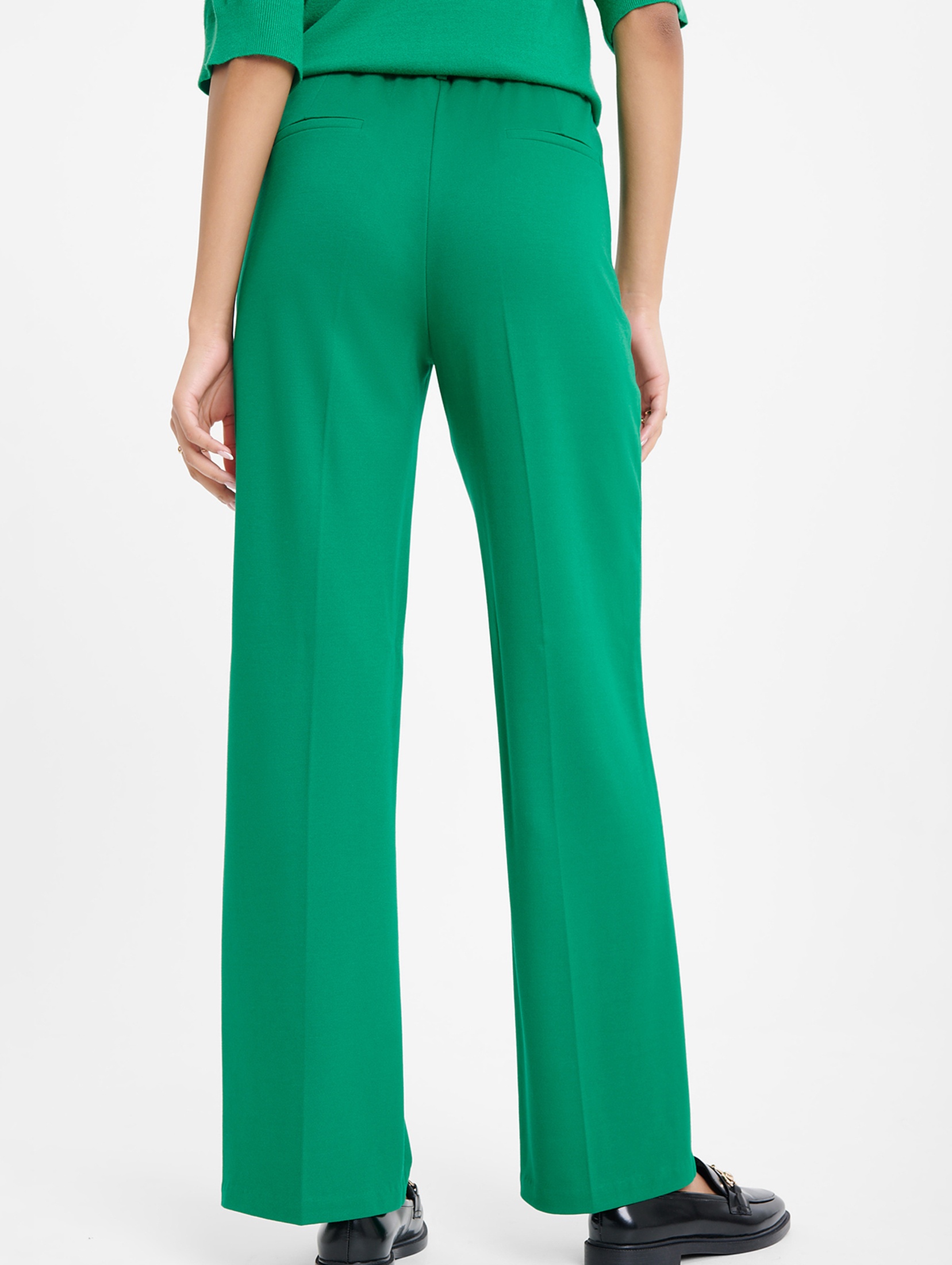 Spodnie klasyczne damskie zielone