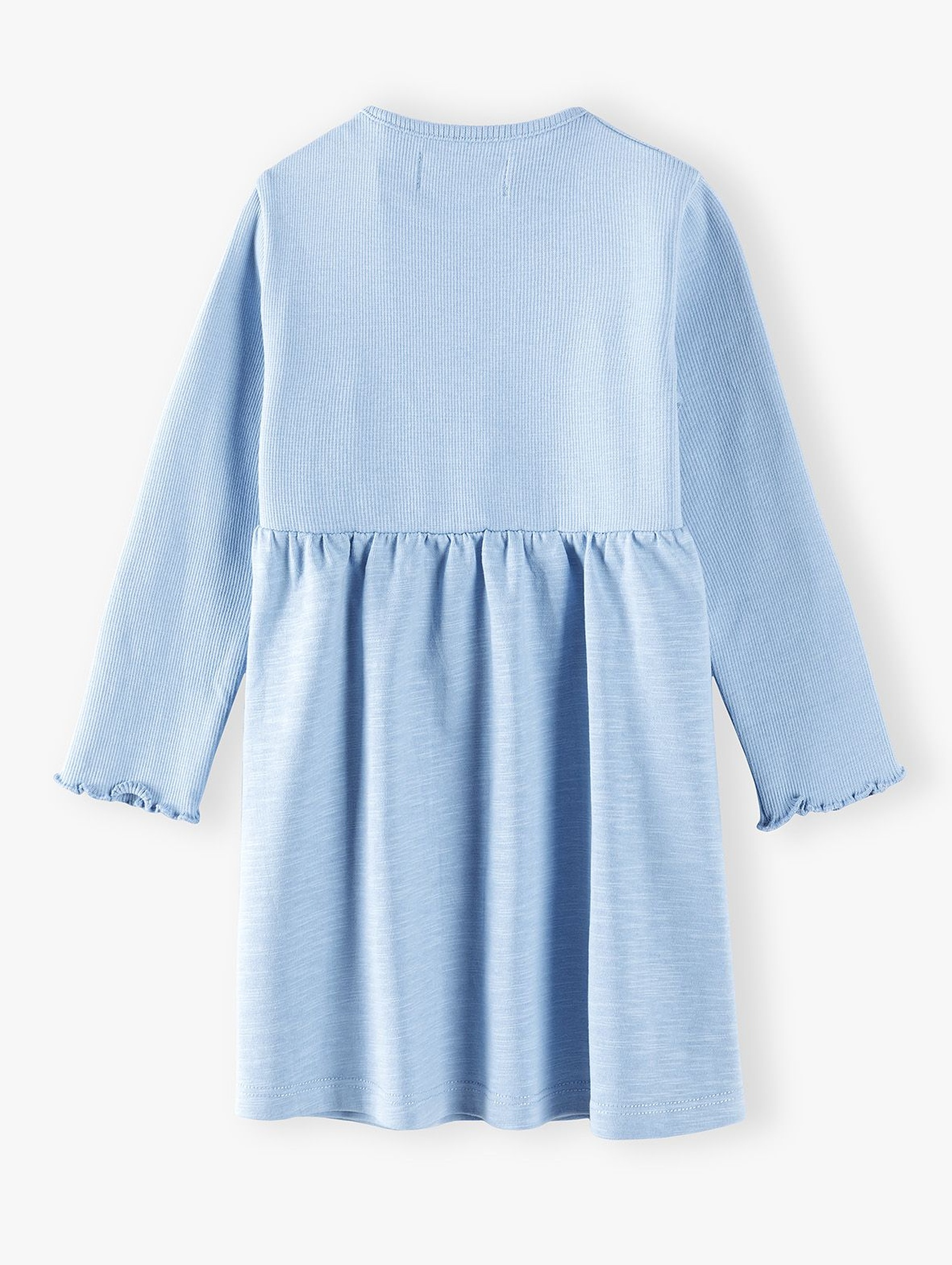 Sukienka niemowlęca z długim rekawem-niebieska