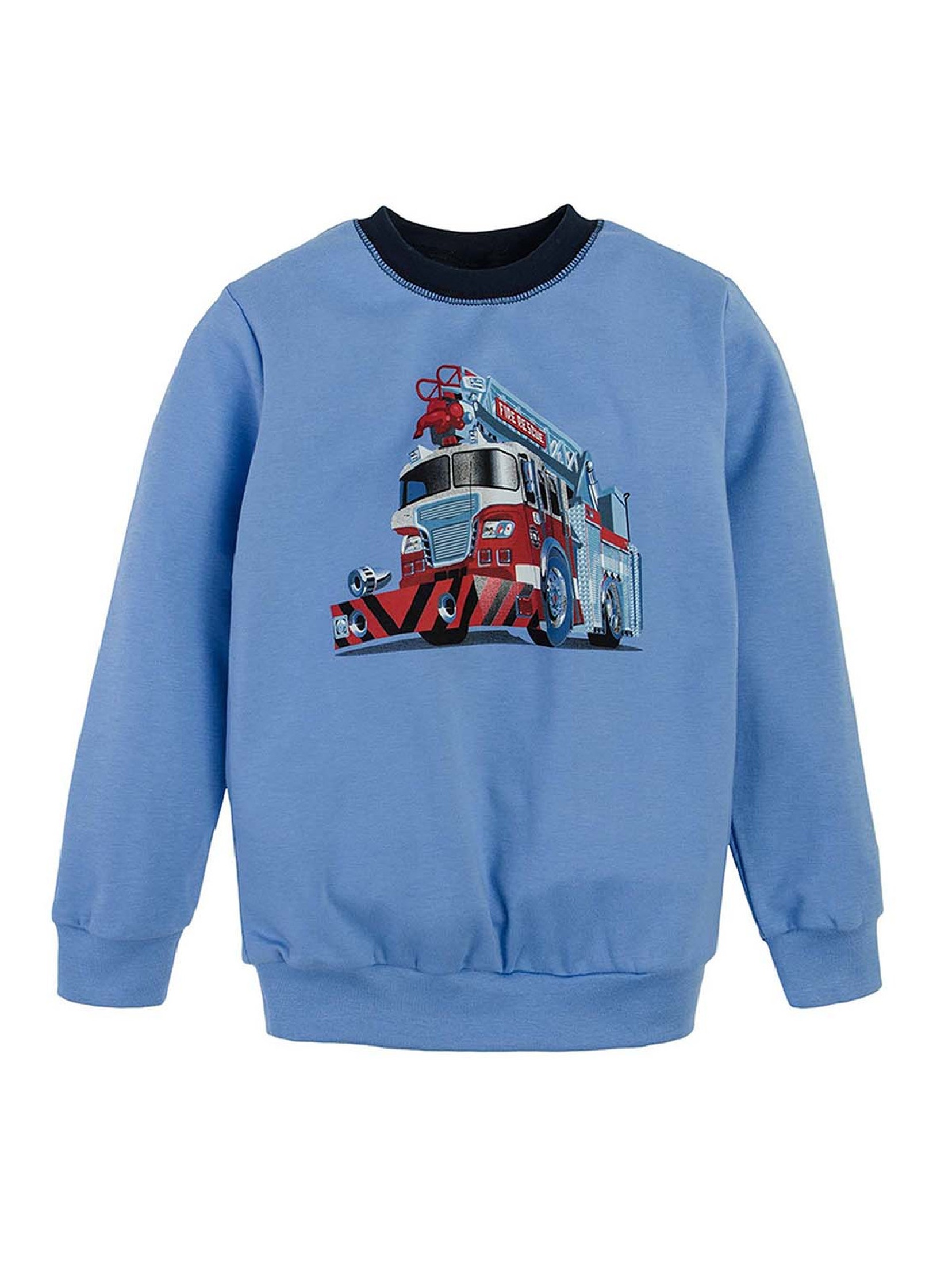 Ciepła chłopięca piżama niebieska Tup Tup- wóz strażacki