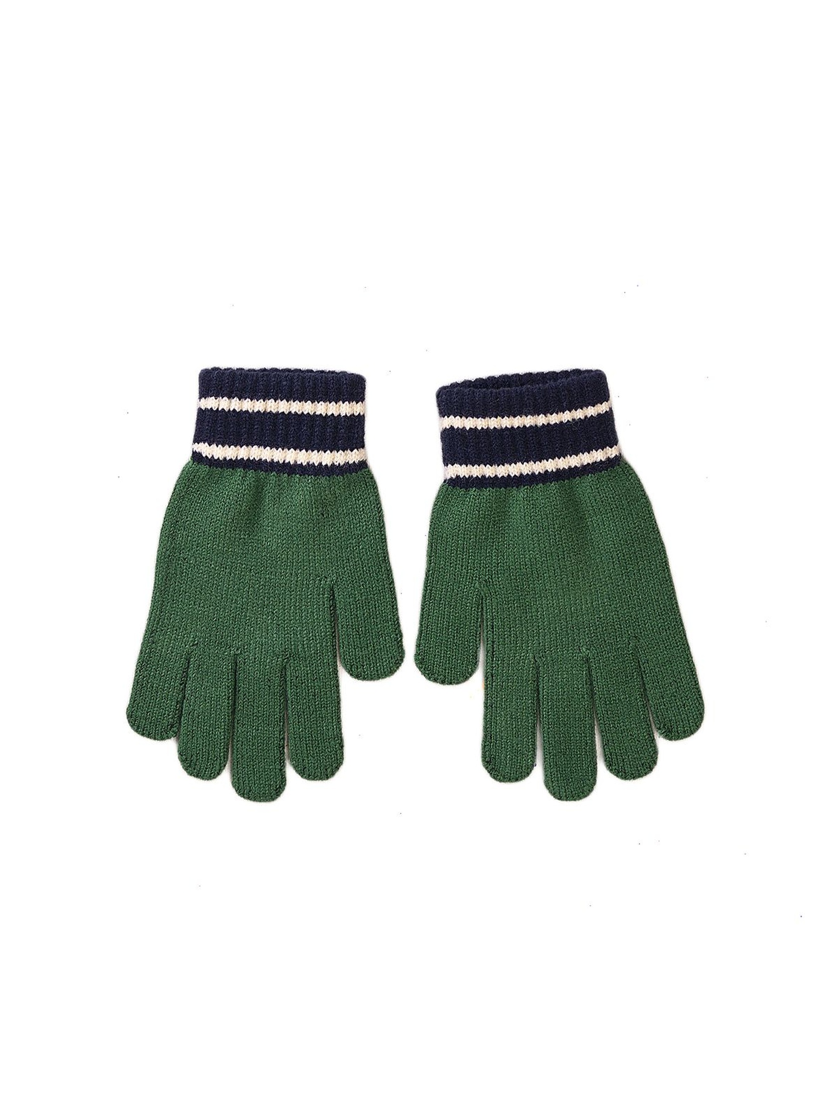 Rękawiczki chłopięce dzianinowe zielone