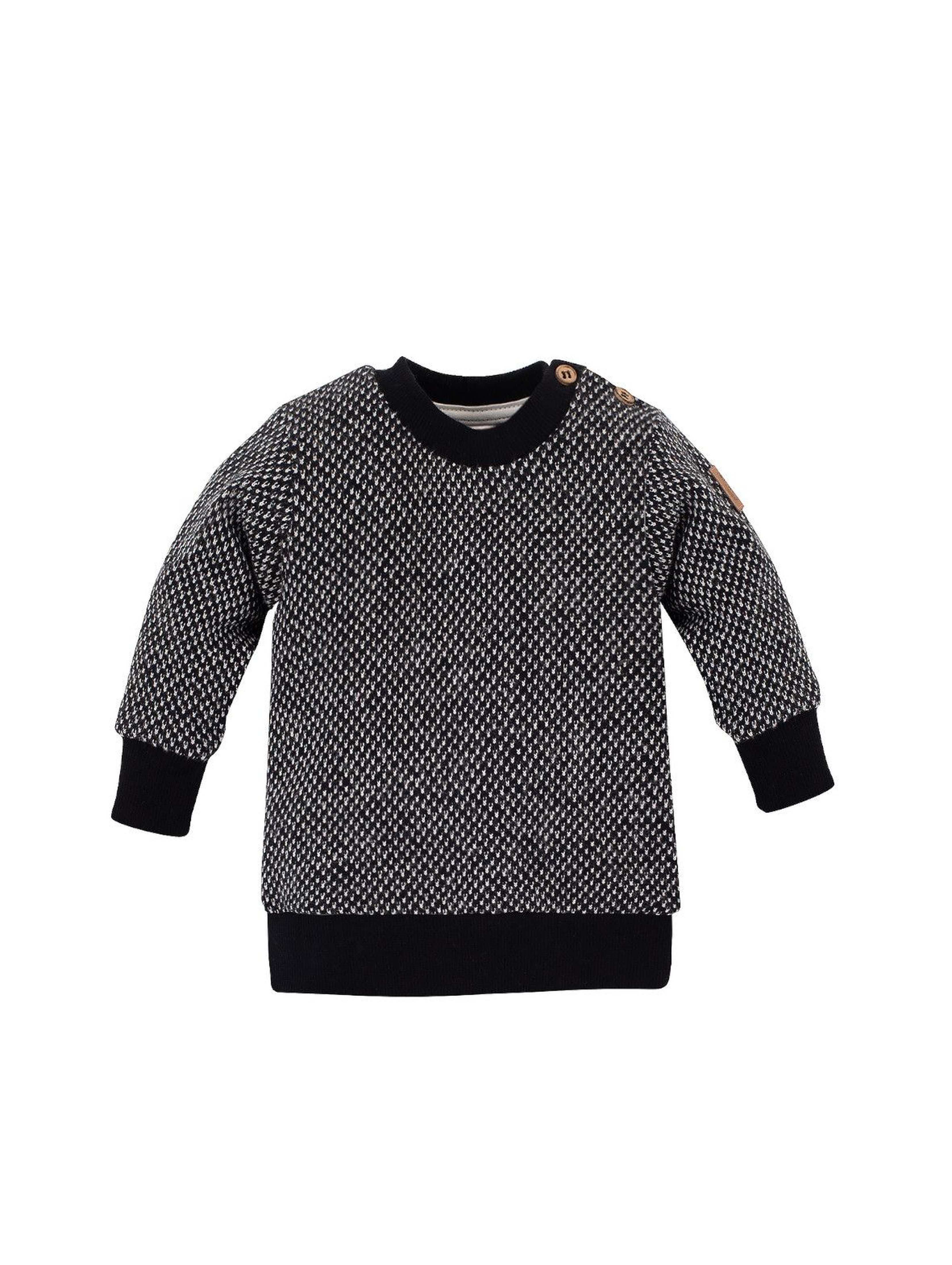 Bawełniany sweter chłopięcy - czarny
