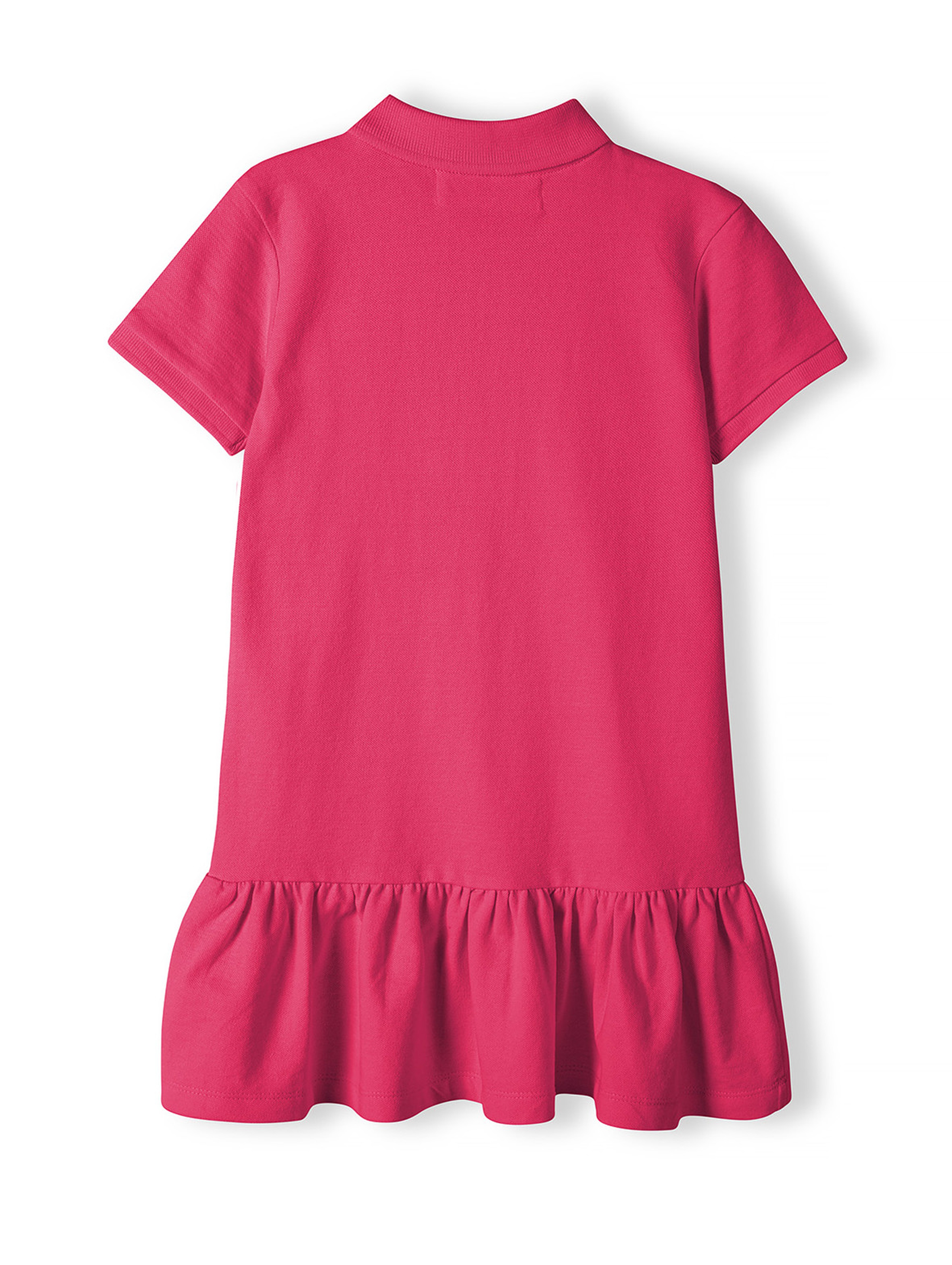 Różowa sukienka polo z krókim rękawem dla niemowlaka