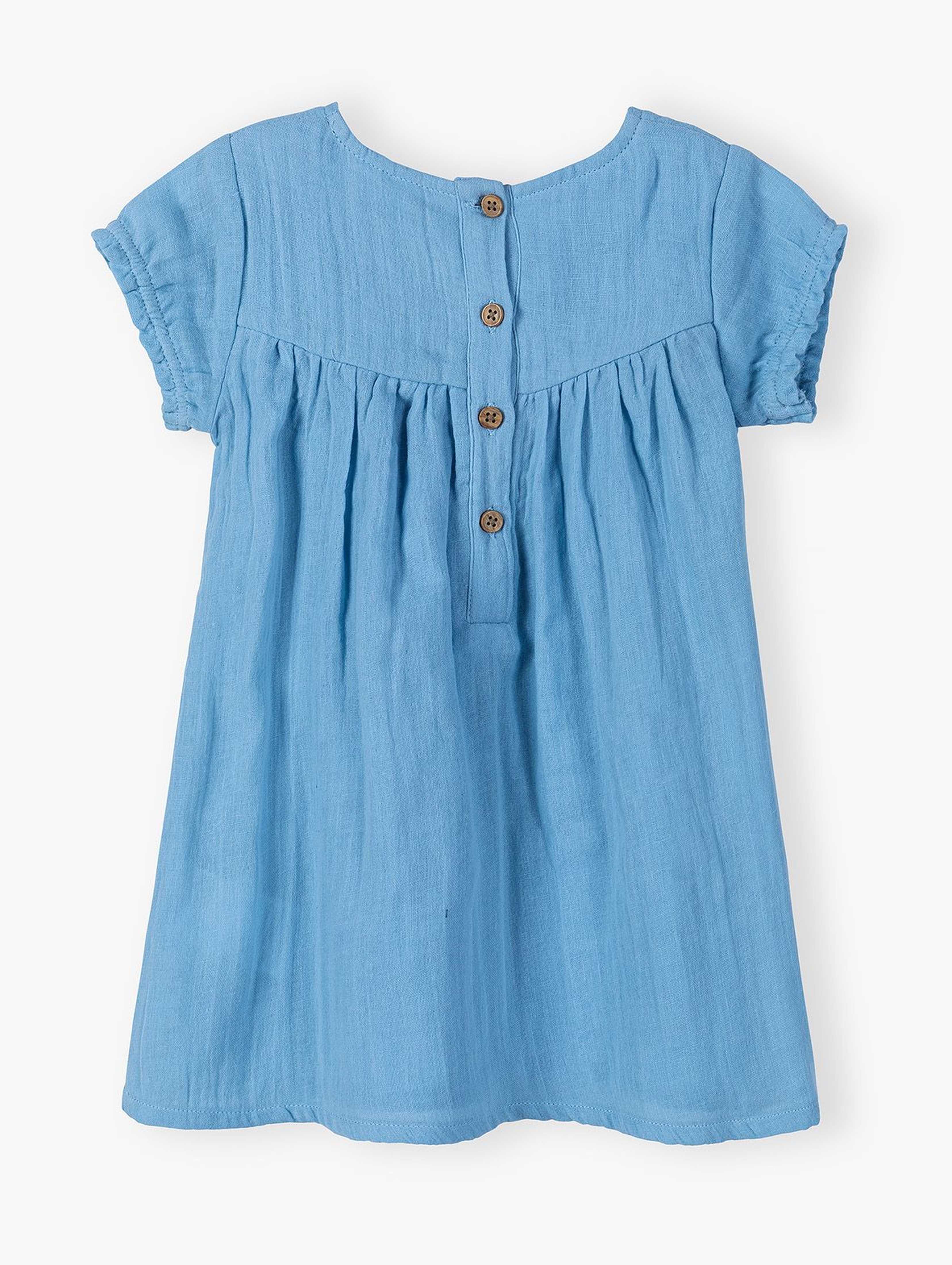 Niebieska sukienka z krótkim rękawem dla niemowlaka