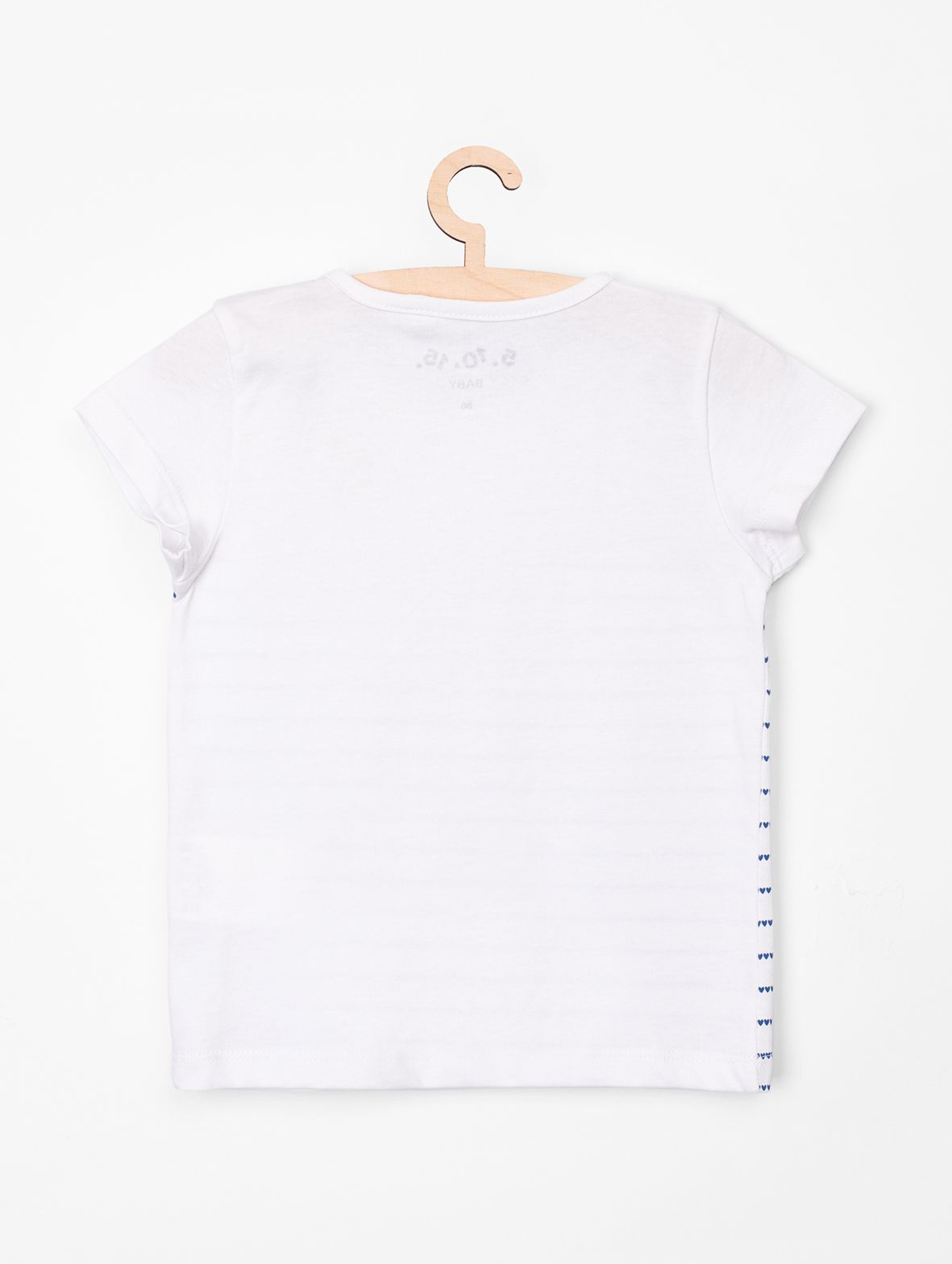 T-Shirt niemowlęcy biały w paski-100% bawełna