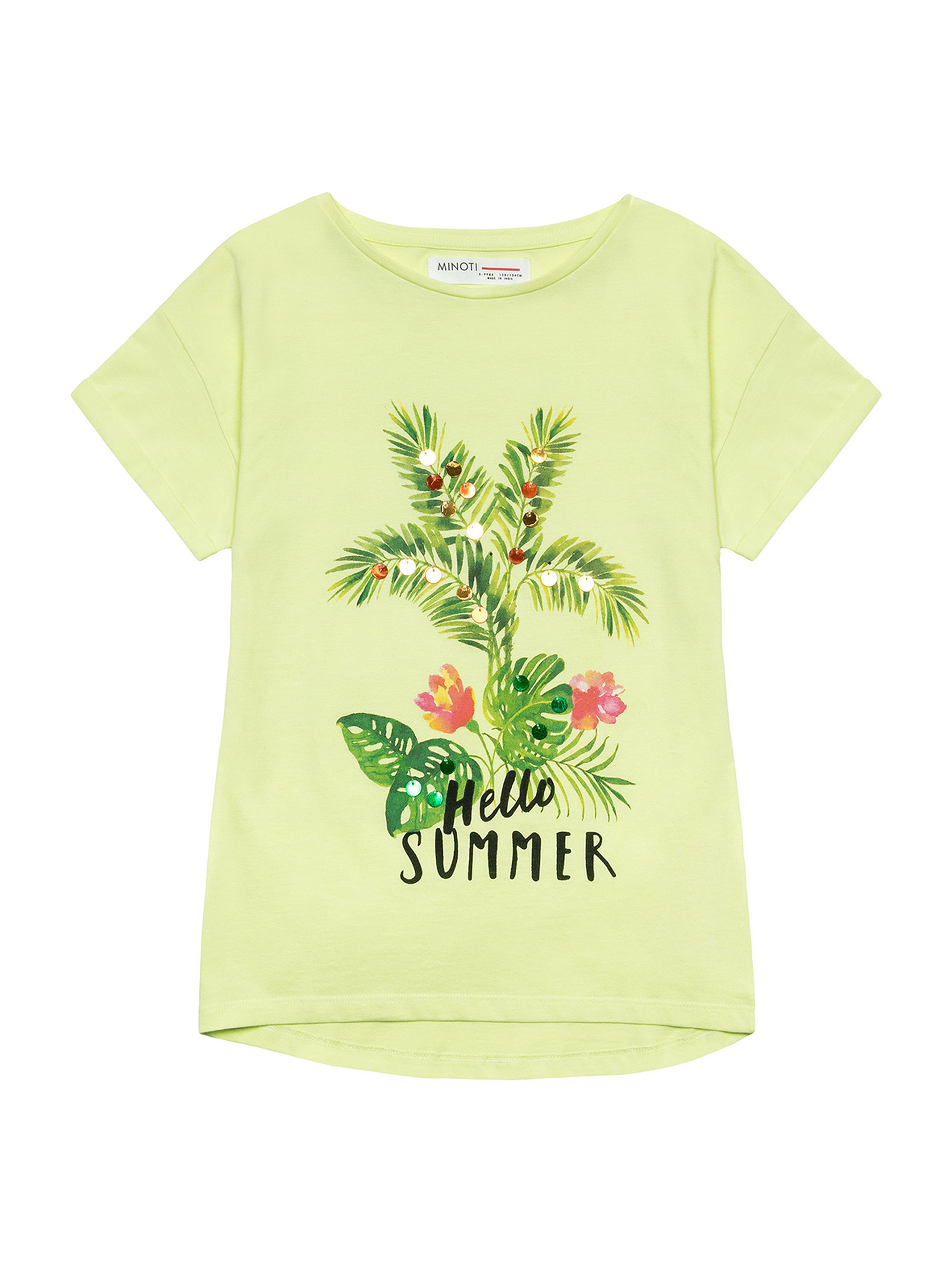 Dziewczęcy t-shirt bawełniany z napisem - Hello summer
