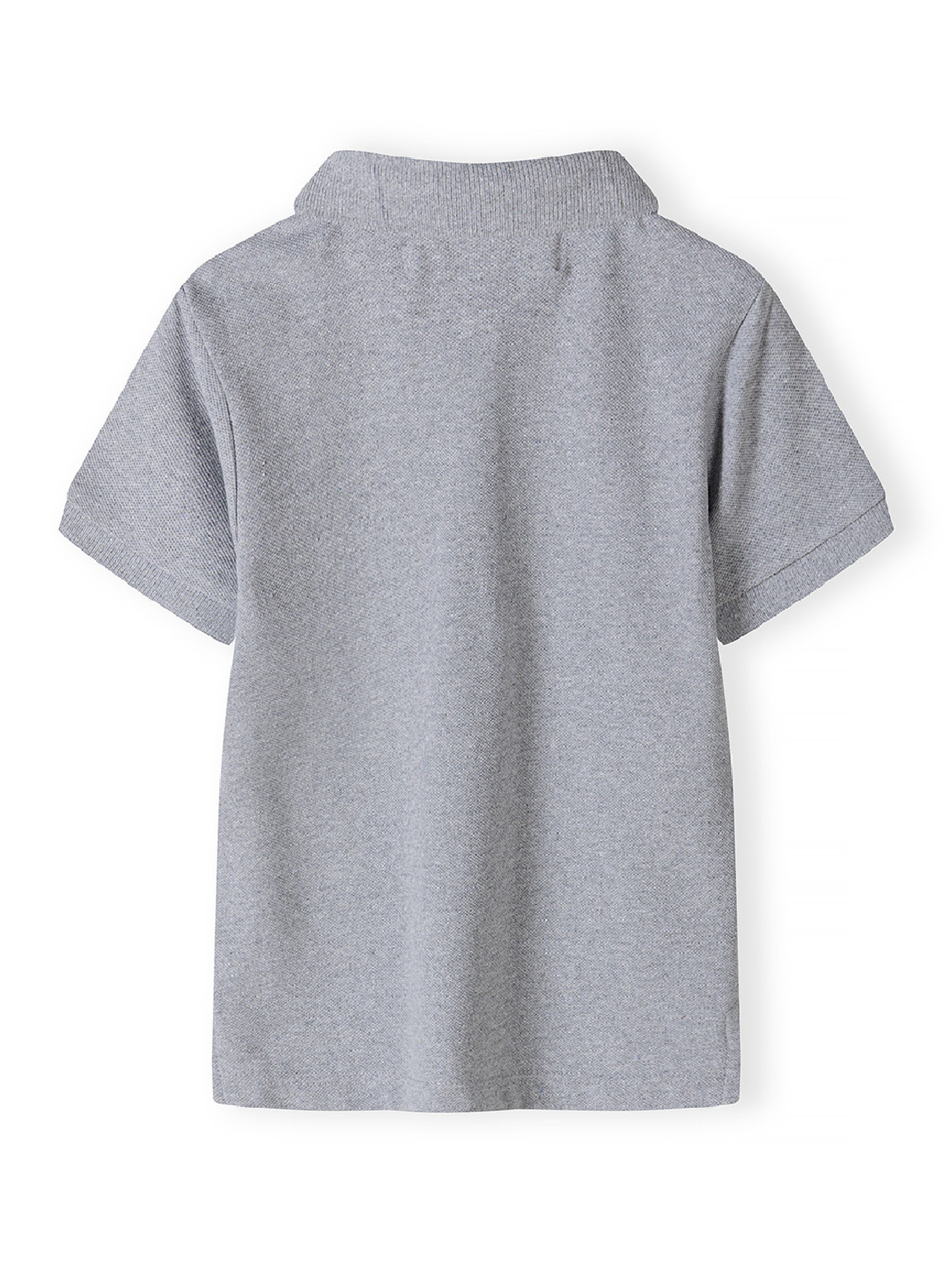 Bawełniana chłopięca koszulka polo z krótkim rękawem- szara