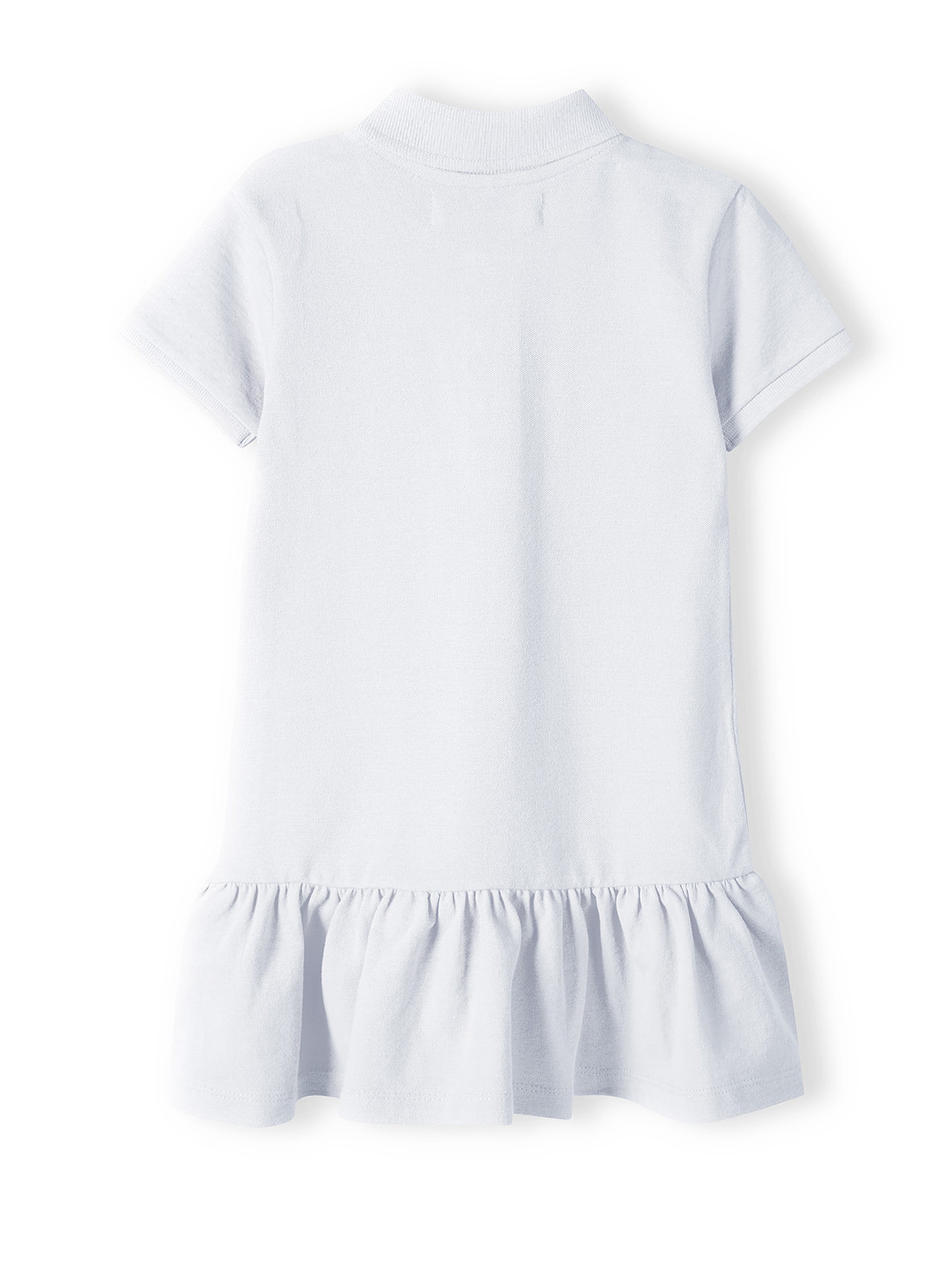 Biała sukienka polo z krókim rękawem dla niemowlaka