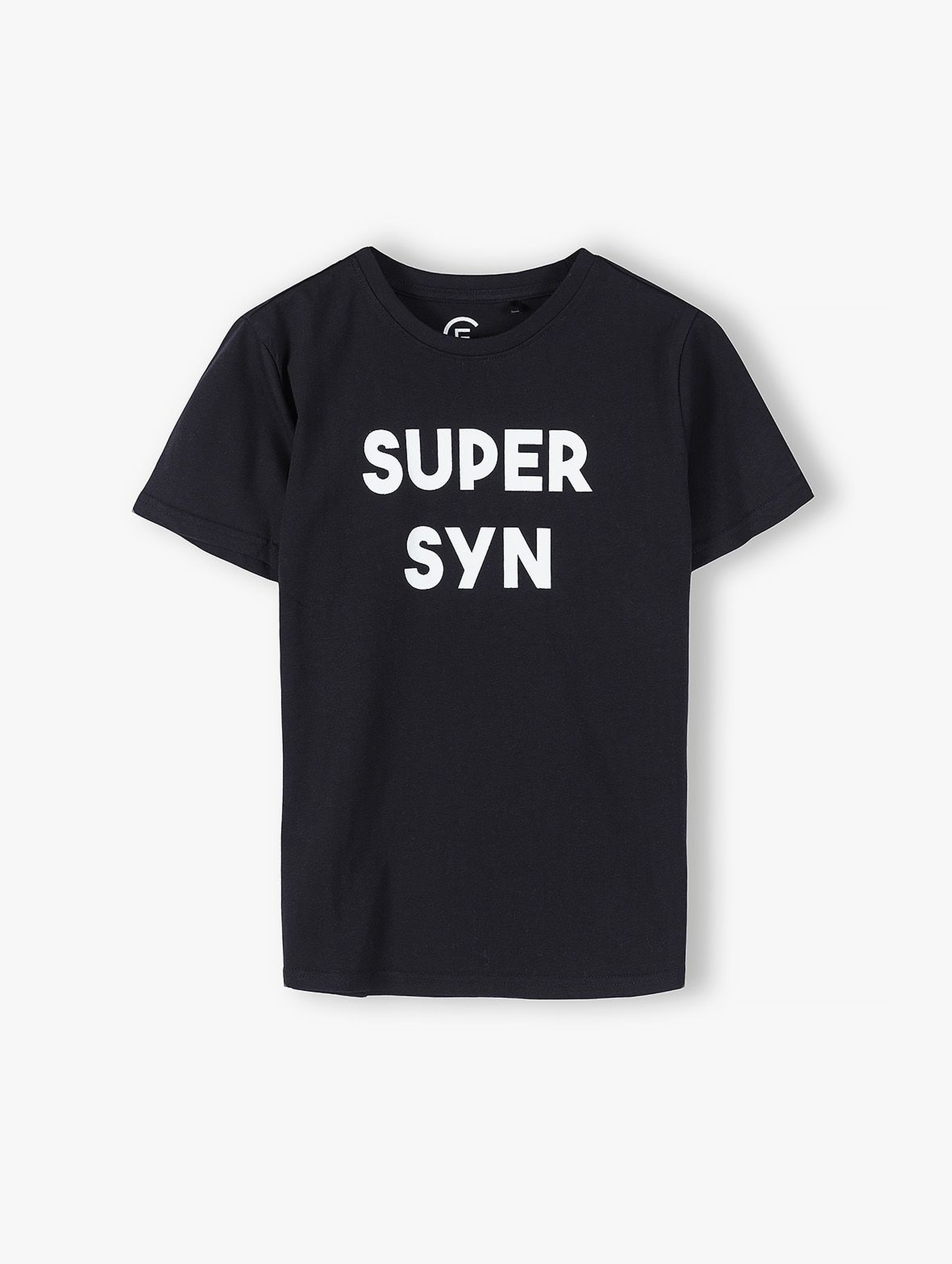 Bawełniany t-shirt chłopięcy z napisem- Super Syn- ubrania na całej rodziny