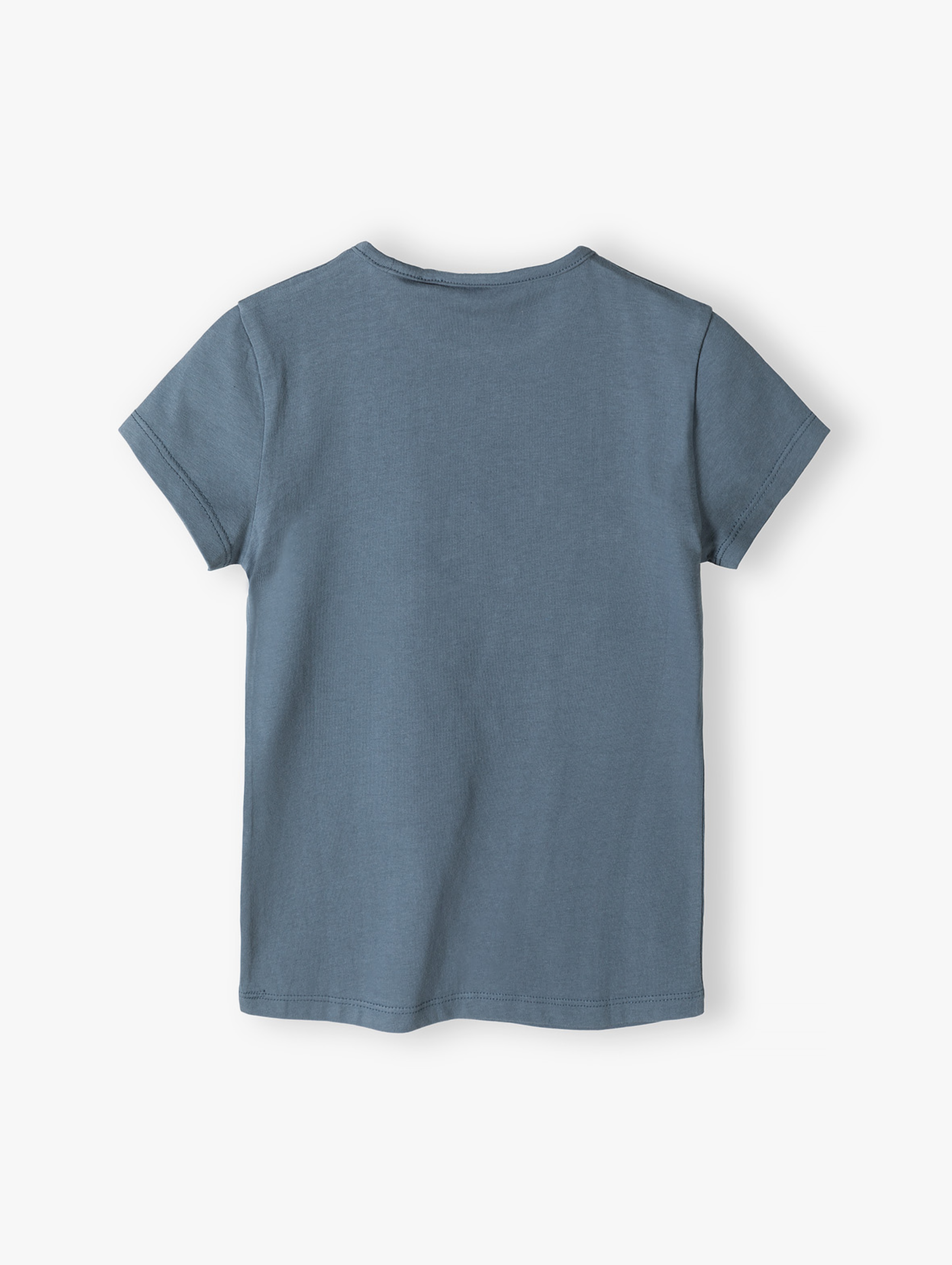 Niebieska koszulka dla dziewczynki z jednorożcem
