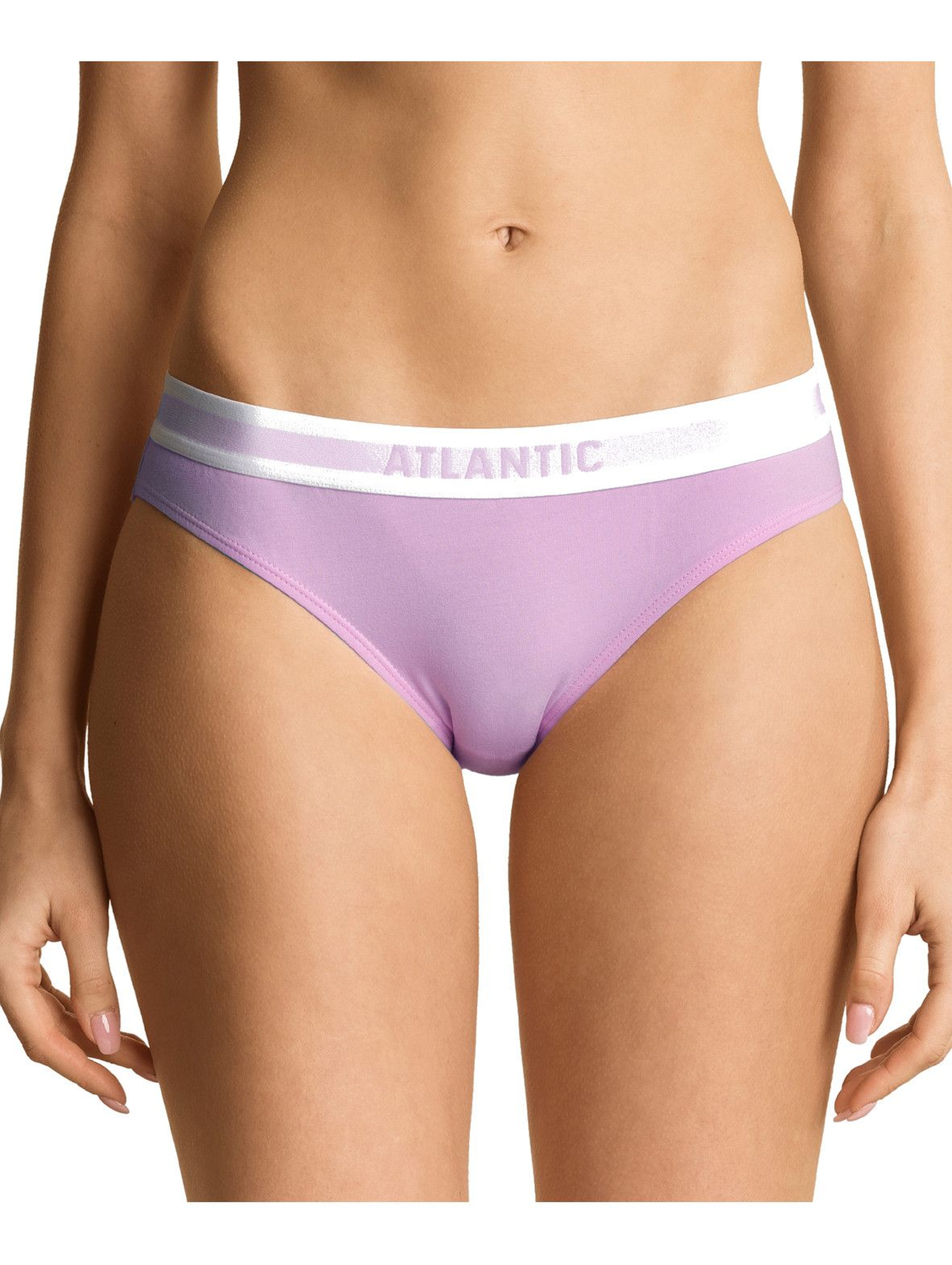 Figi damskie bikini Atlantic - różowe, zielone, czarne 3szt