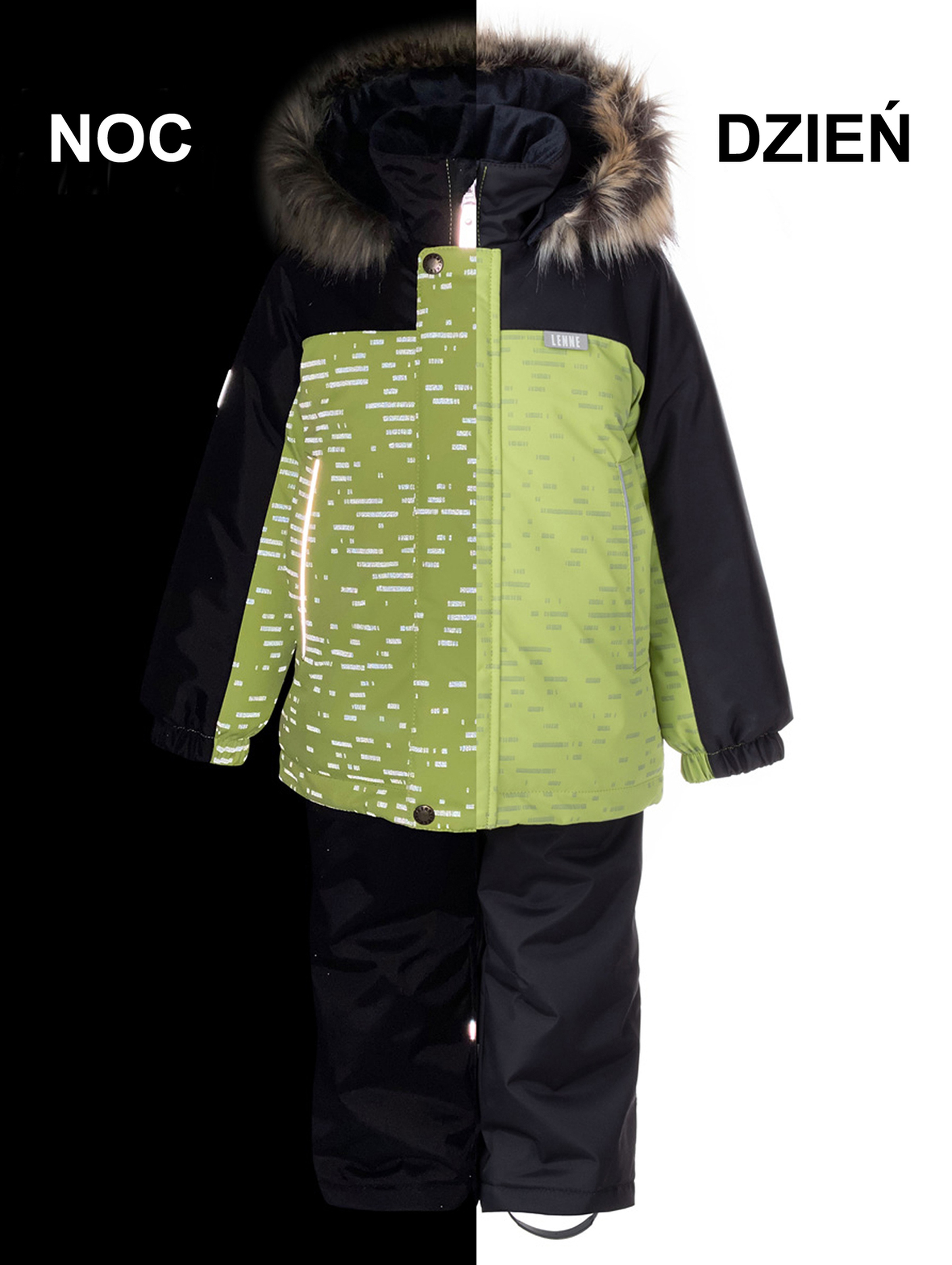 Komplet kurtka + spodnie ROMI w kolorze zielonym