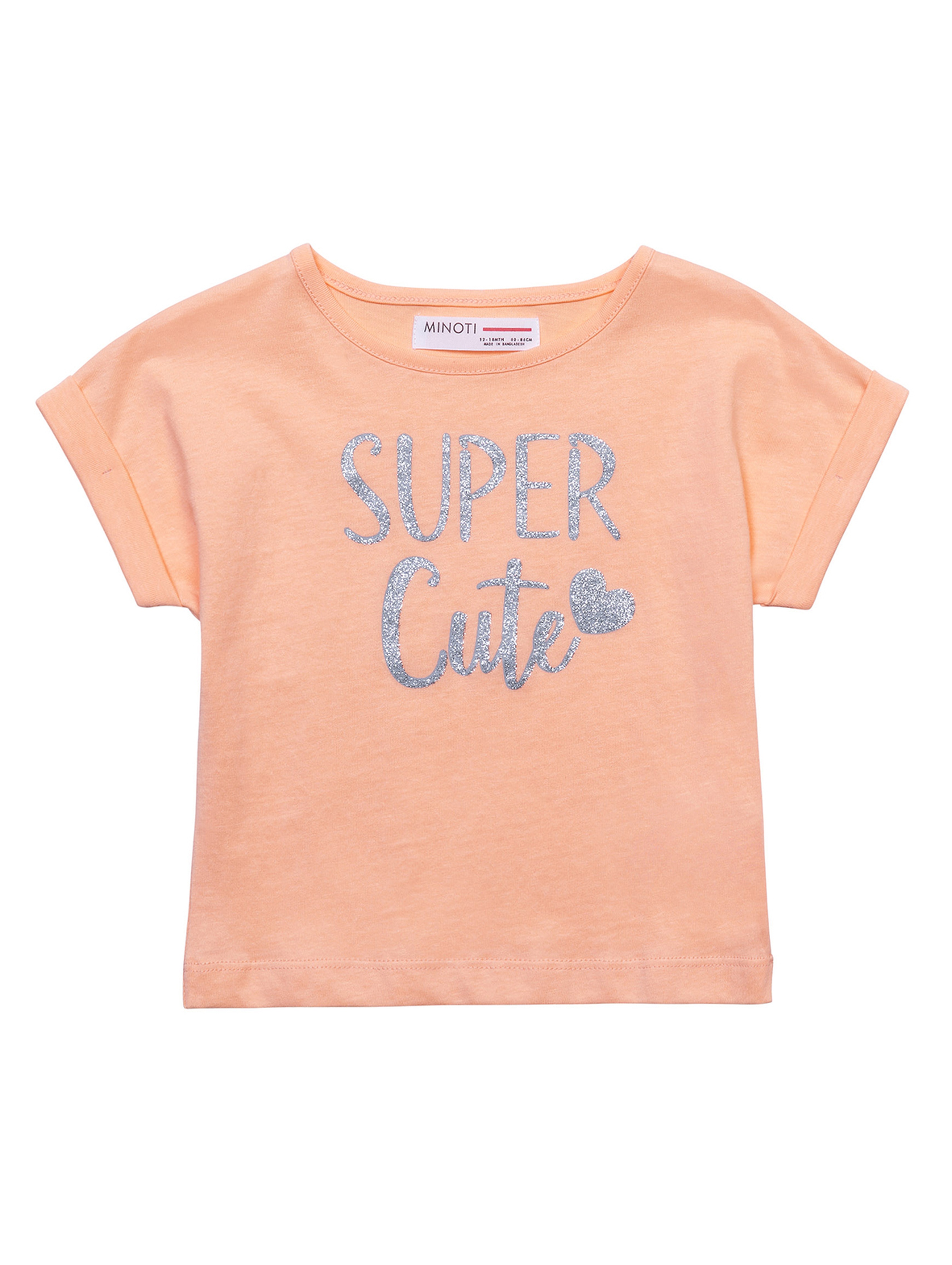 Bawełniany t-shirt pomarańczowy niemowlęcy- Super Cute