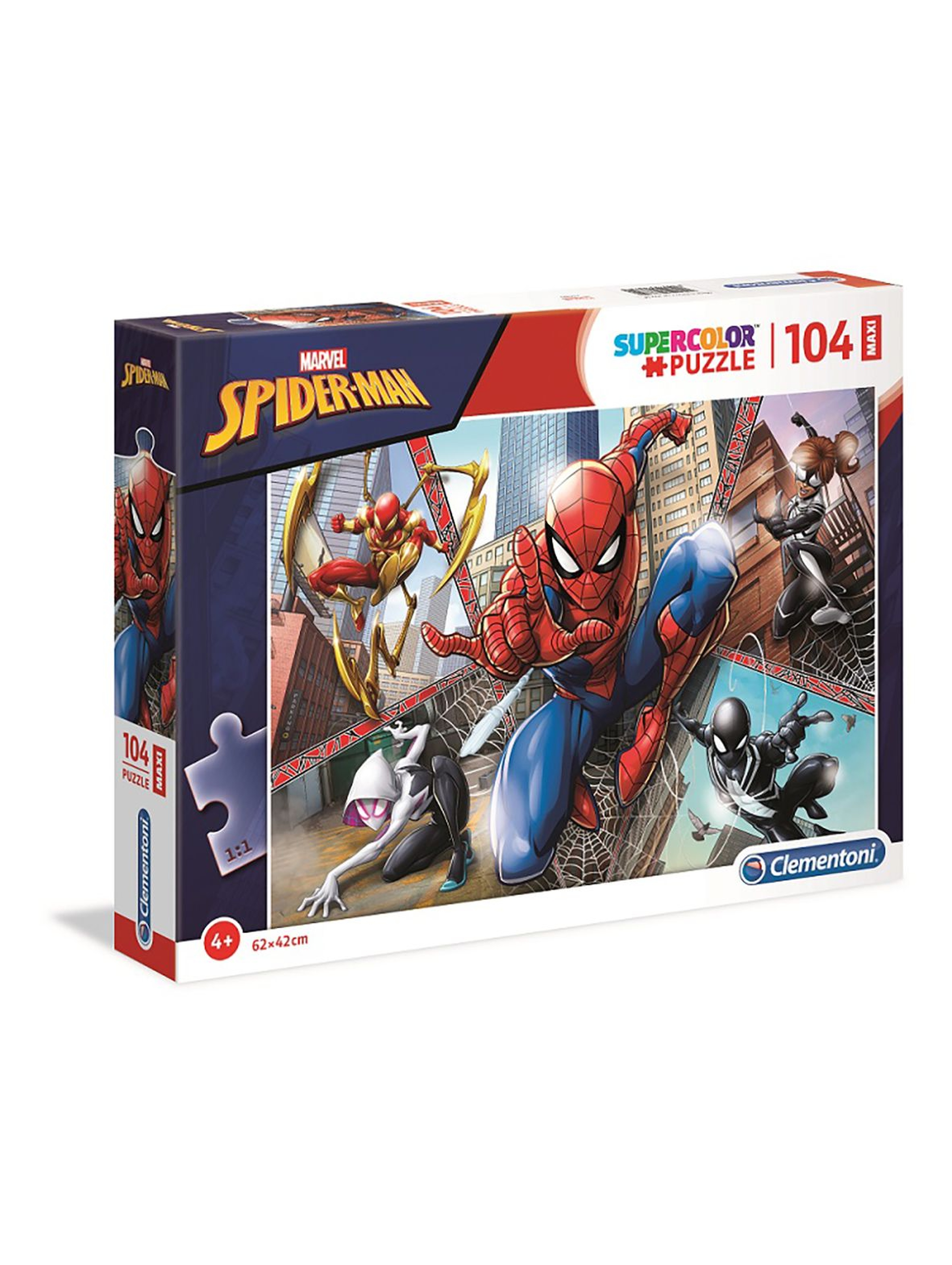 Puzzle Maxi Super Color Spiderman  - 104 elementy wiek 4+