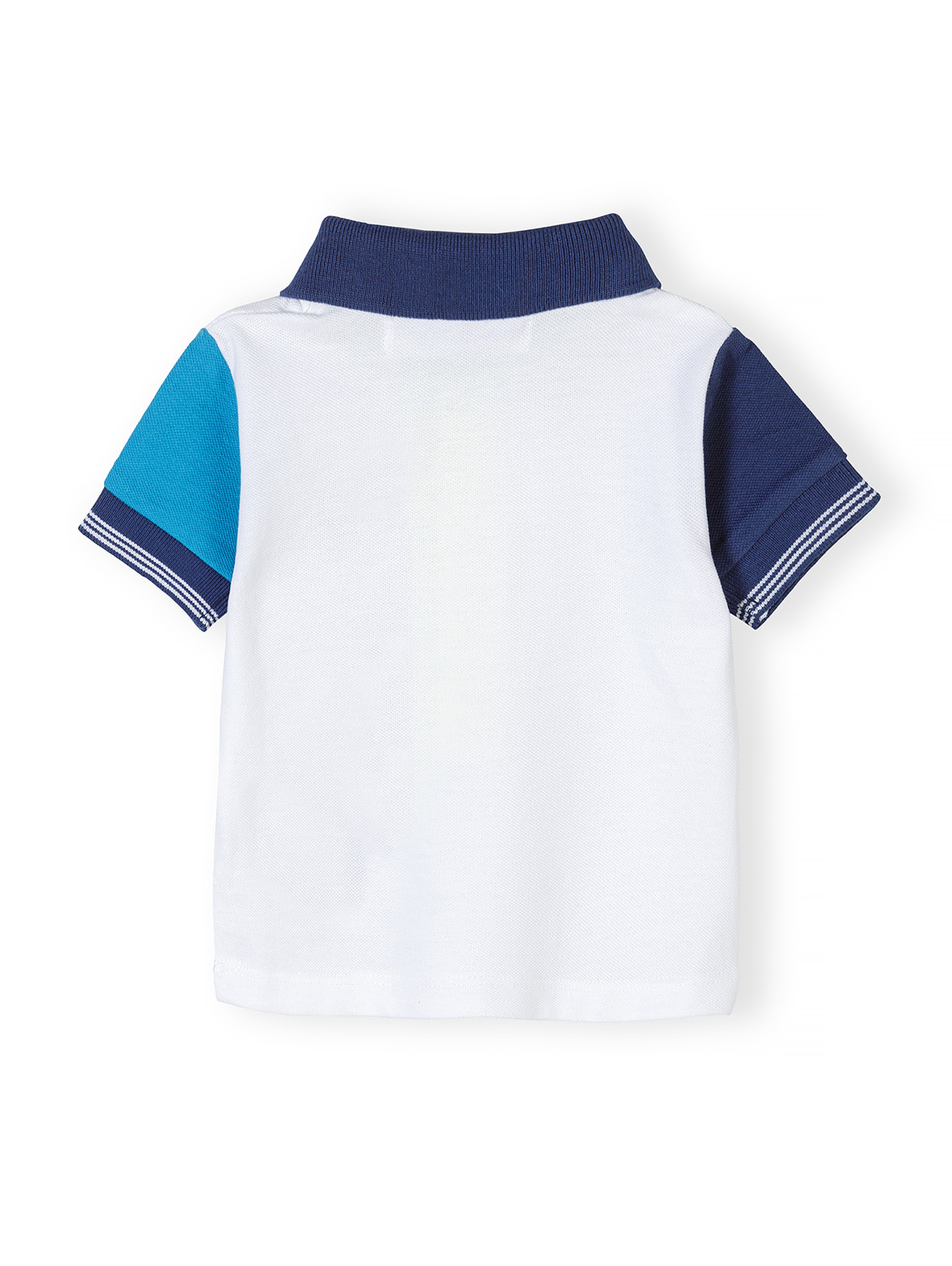 Dwuczęściowy komplet niemowlęcy- koszulka polo i niebieskie szorty