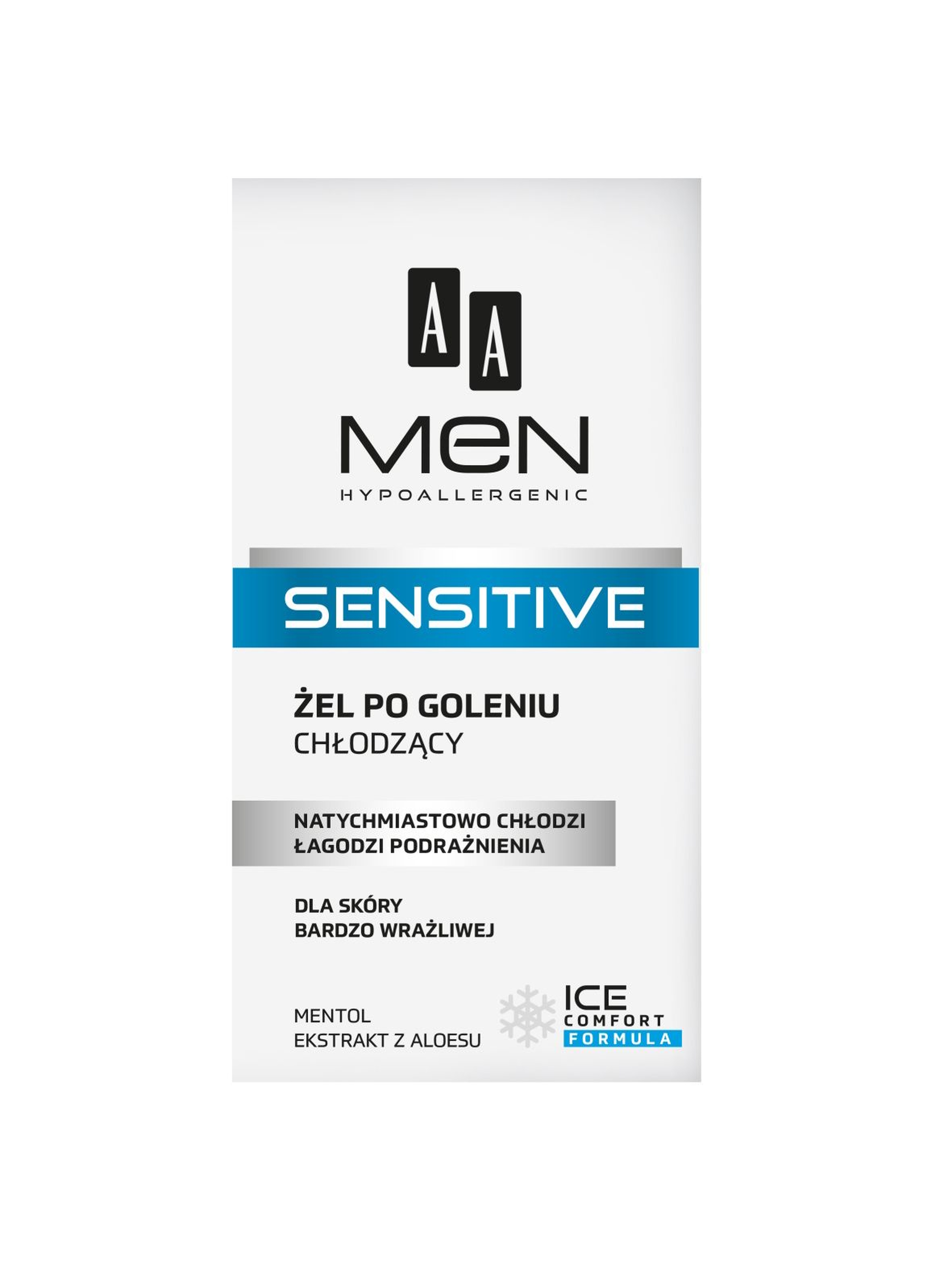 AA Men Sensitive Żel po goleniu chłodzący dla skóry bardzo wrażliwej 100 ml