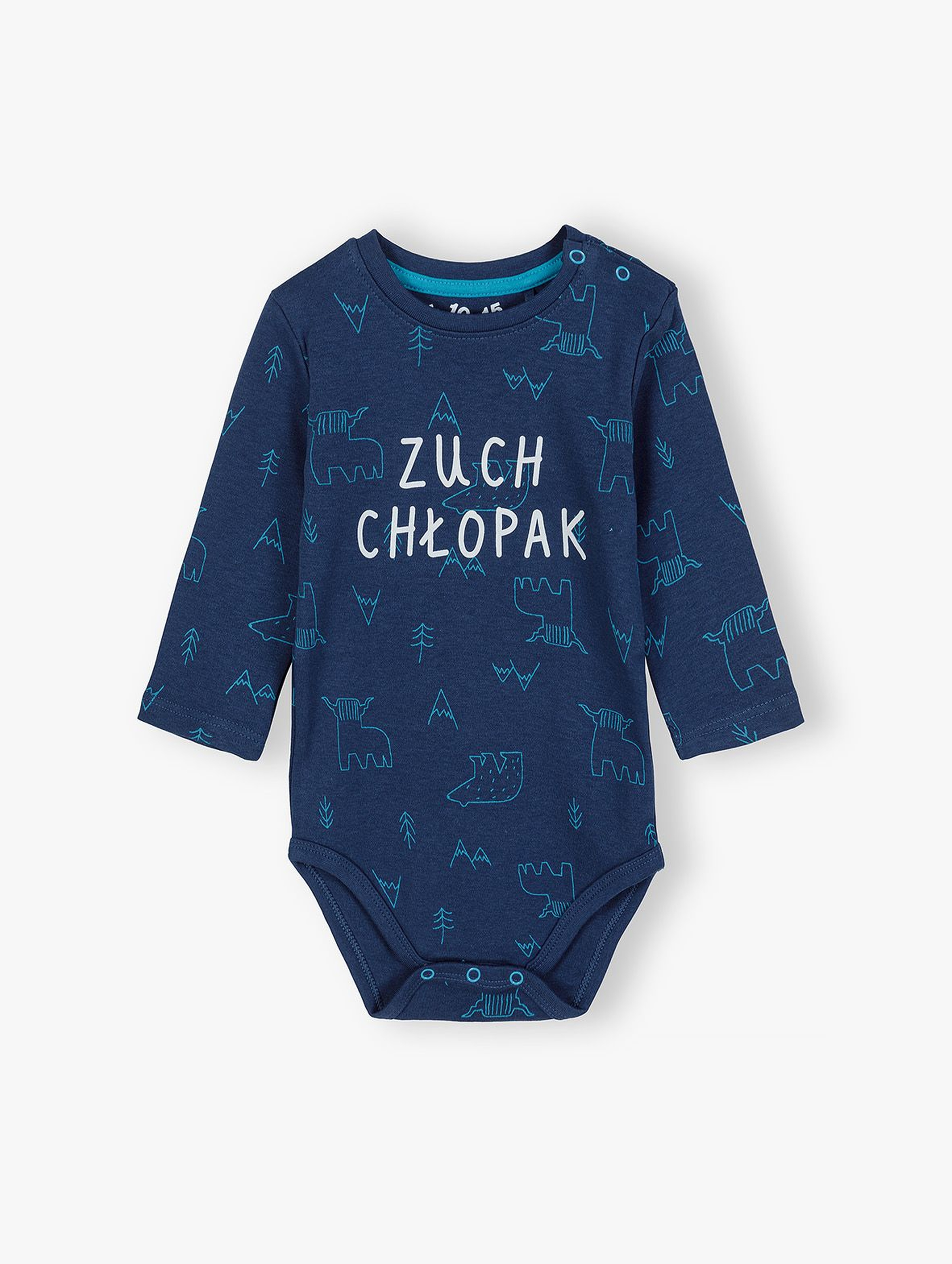 Bawełniane body niemowlęce z polskim napisem - Zuch chłopak