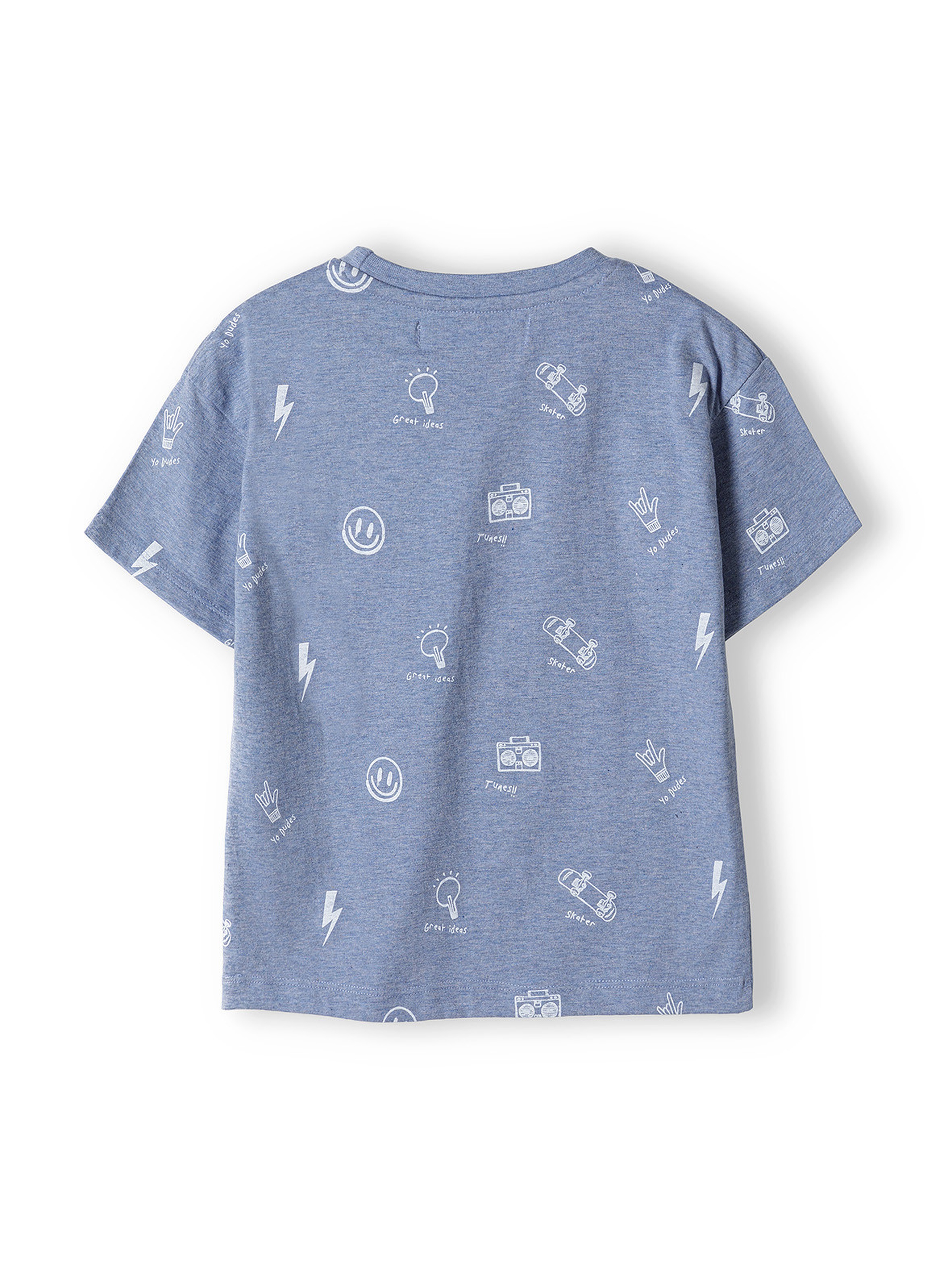 Niebieski t-shirt z dzianiny dla chłopca- Chillout