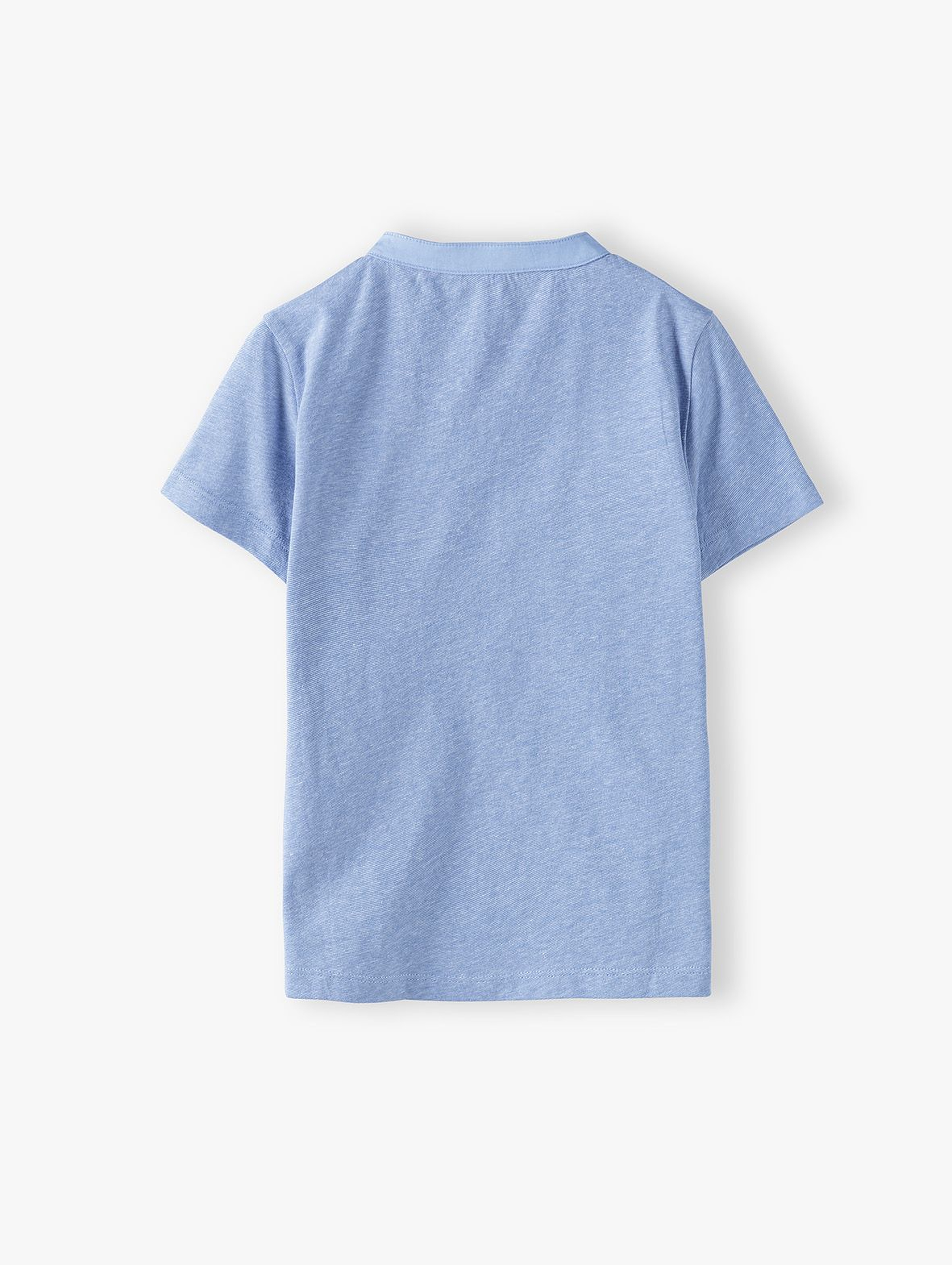 Bawełniany t-shirt chłopięcy niebieski