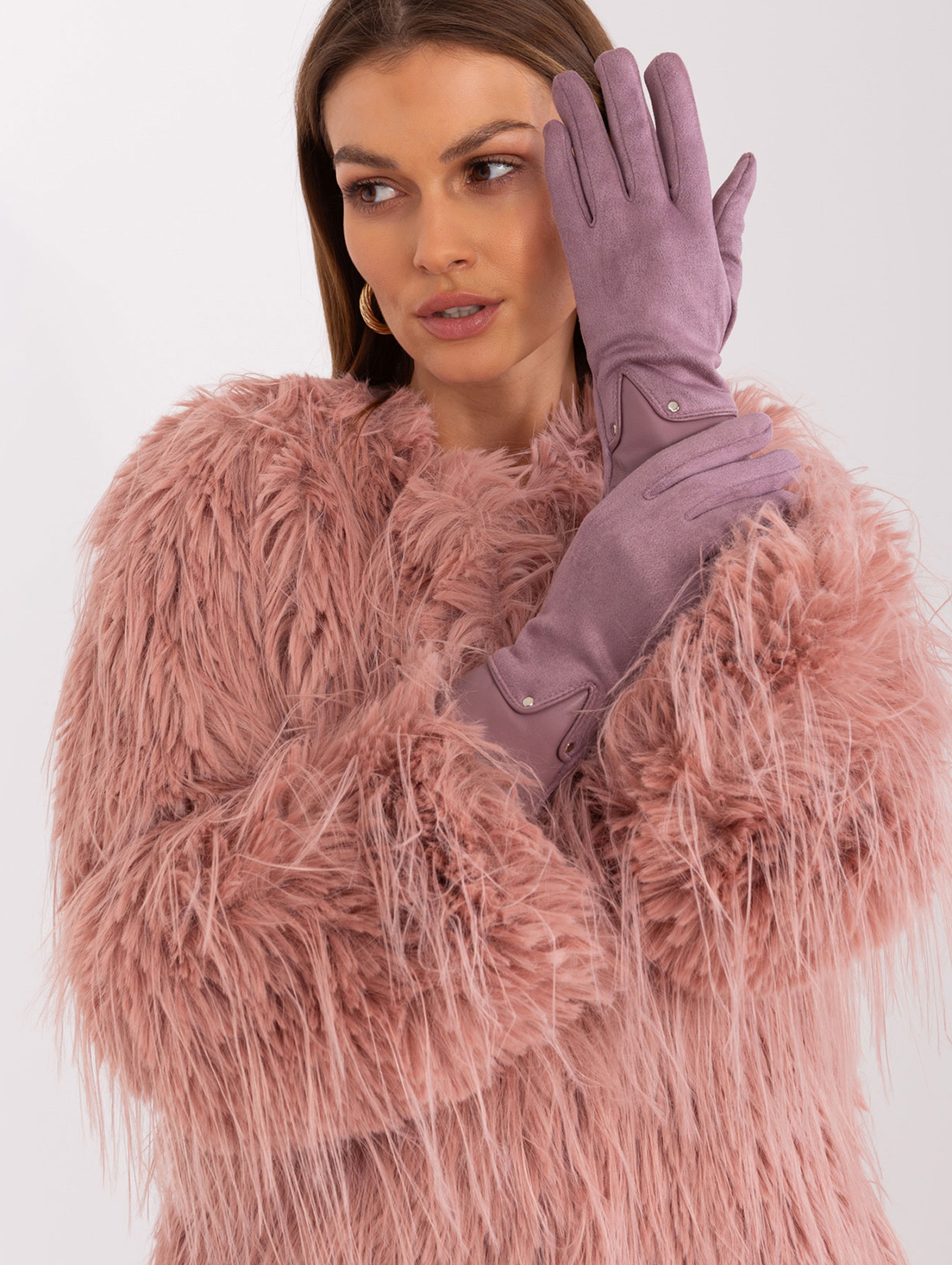 Dotykowe rękawiczki damskie fioletowy
