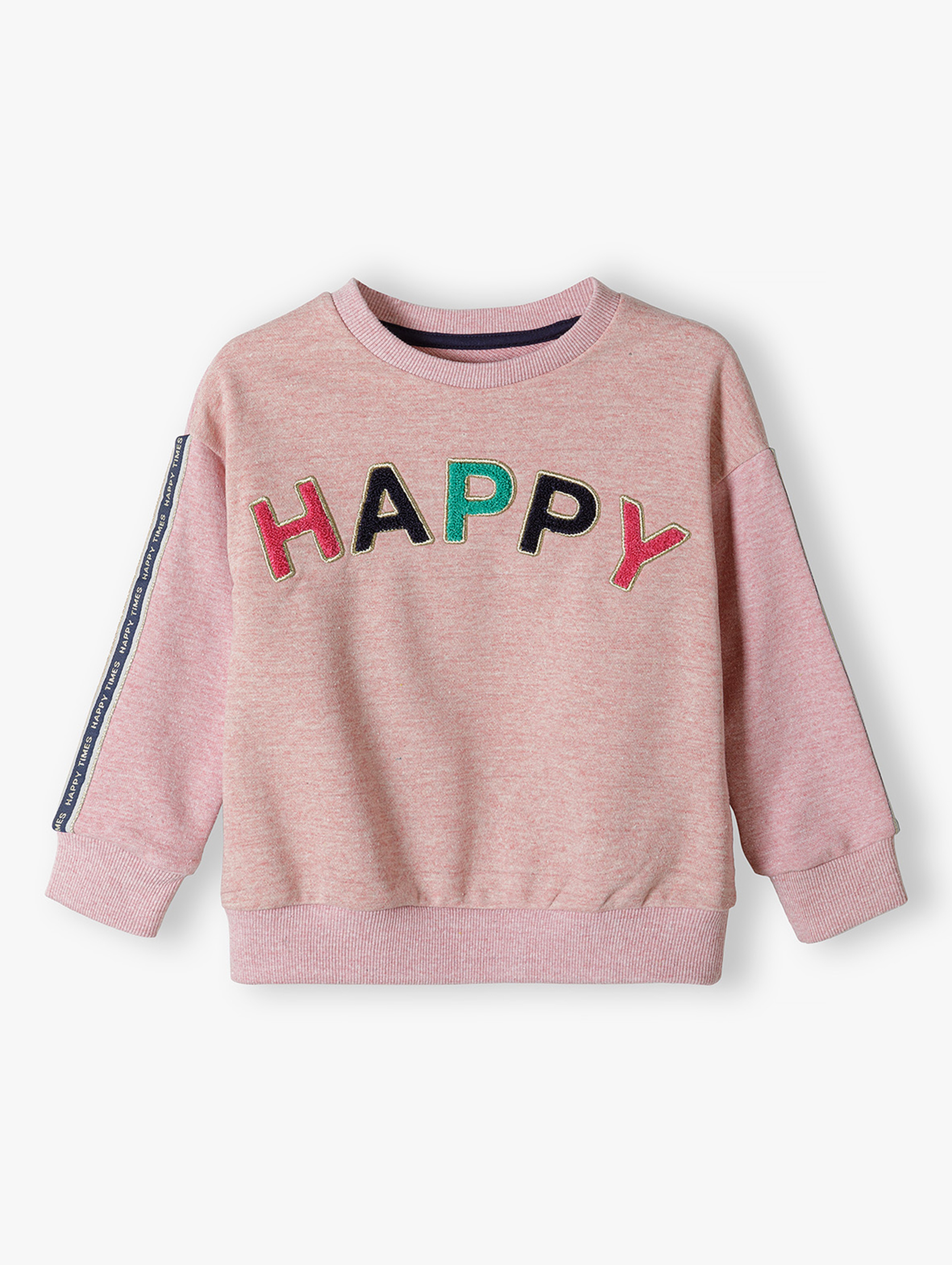 Różowa bluza z dzianiny dla niemowlaka- Happy