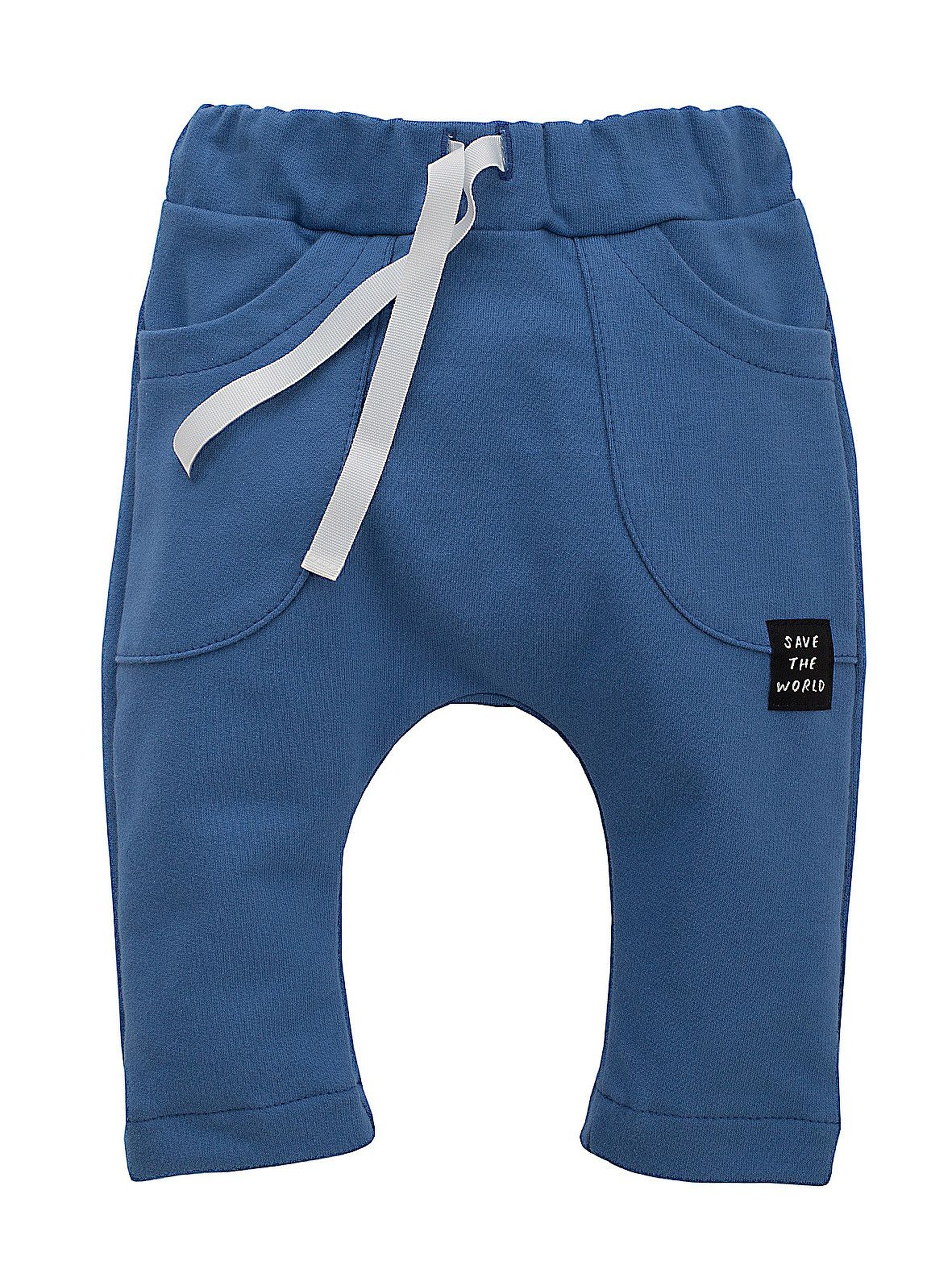 Spodnie niebieskie dla niemowlaka