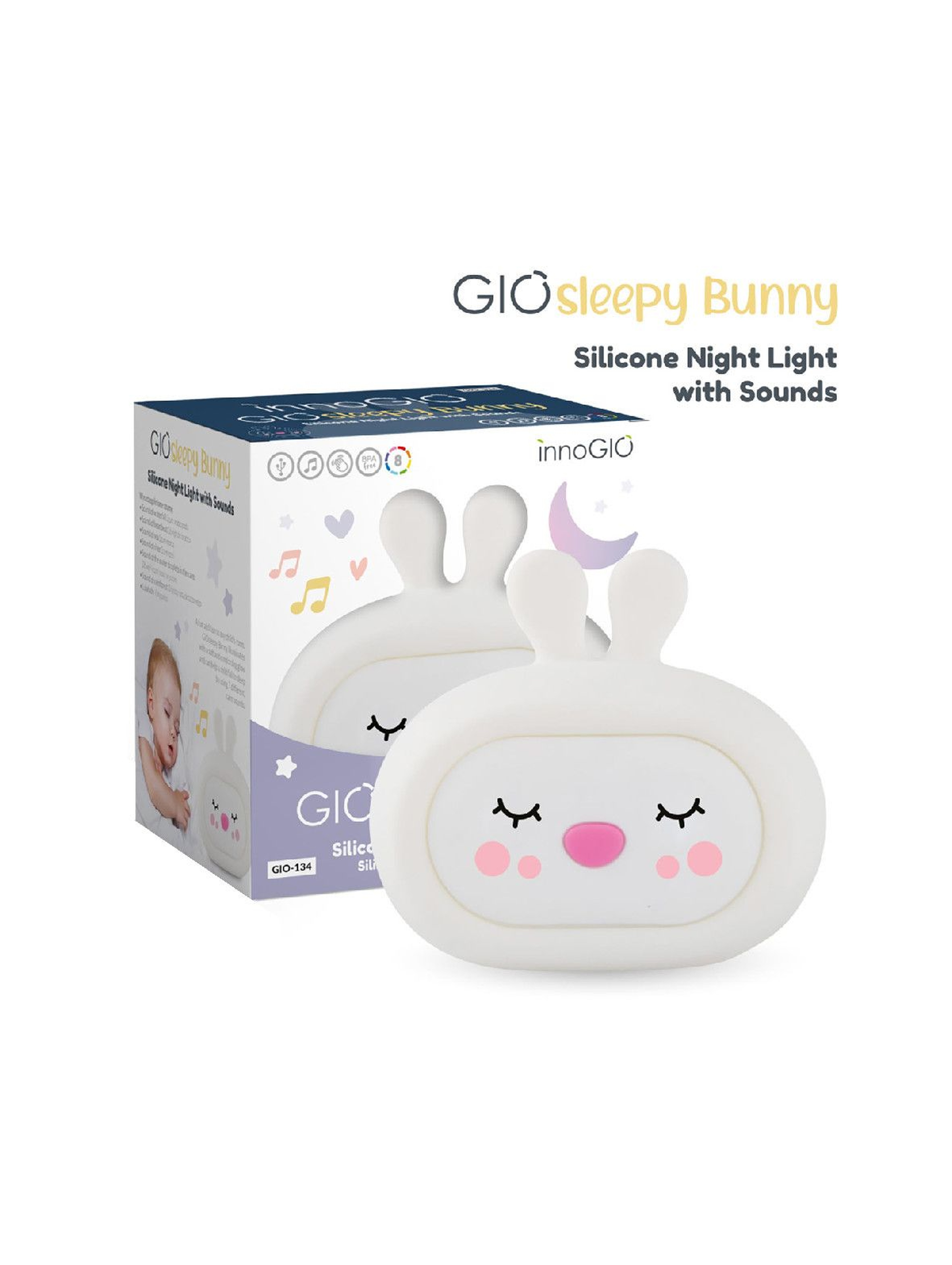 GIOsleepy Bunny-  Szumiąca lampka nocna