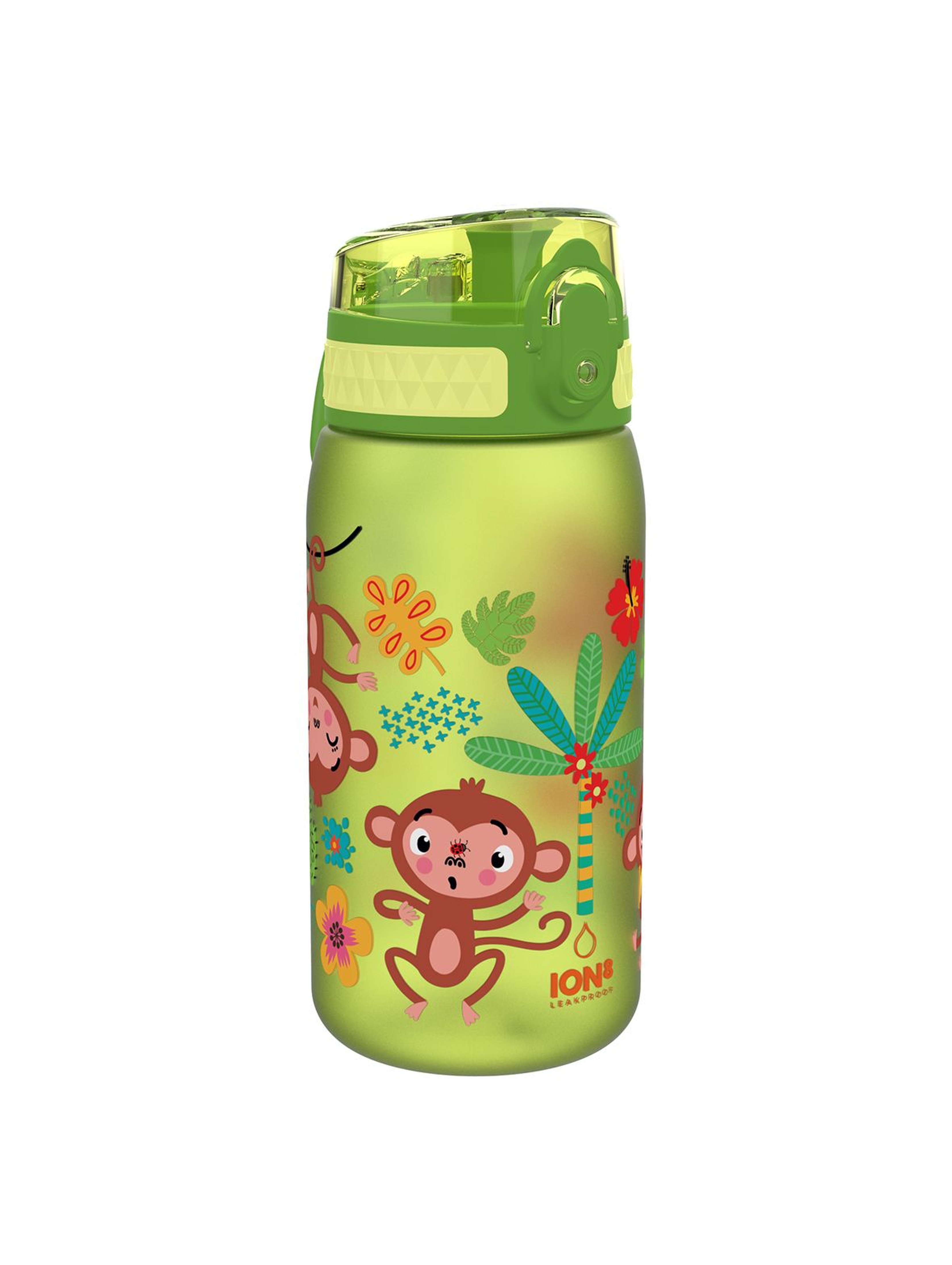 Butelka na wodę ION8 - zielona Wesołe Małpki 0,4l