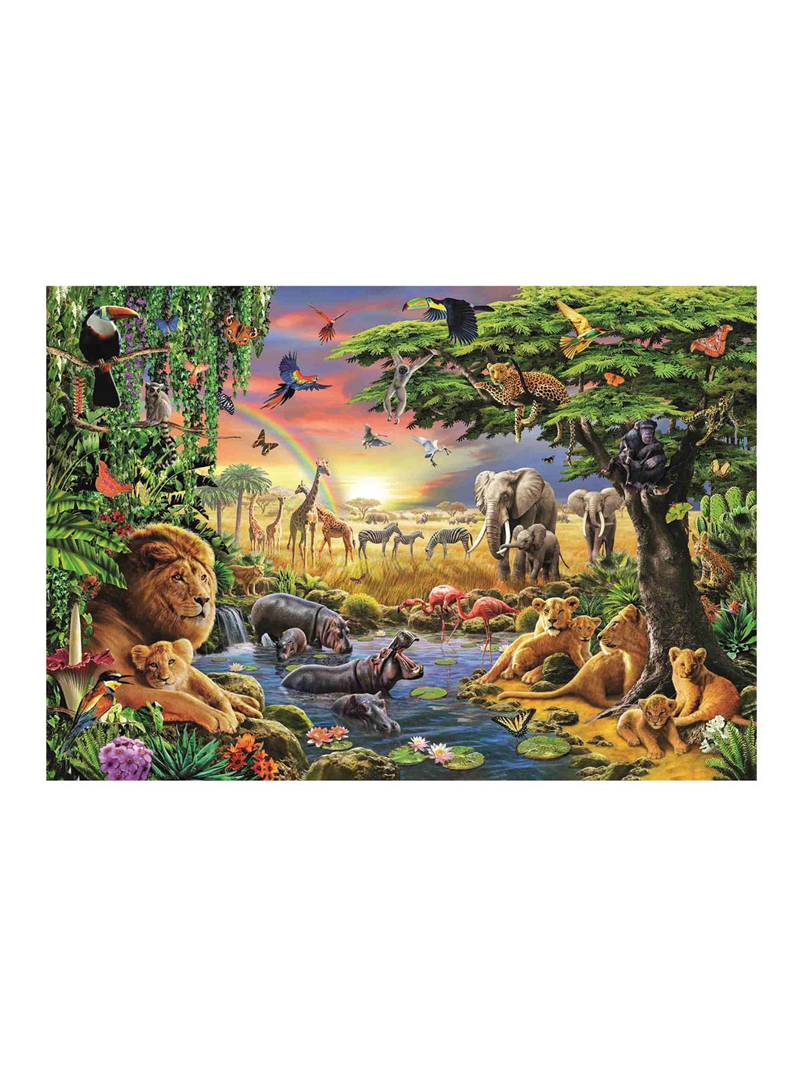 Puzzle 2000 elementów High Quality The African Gathering