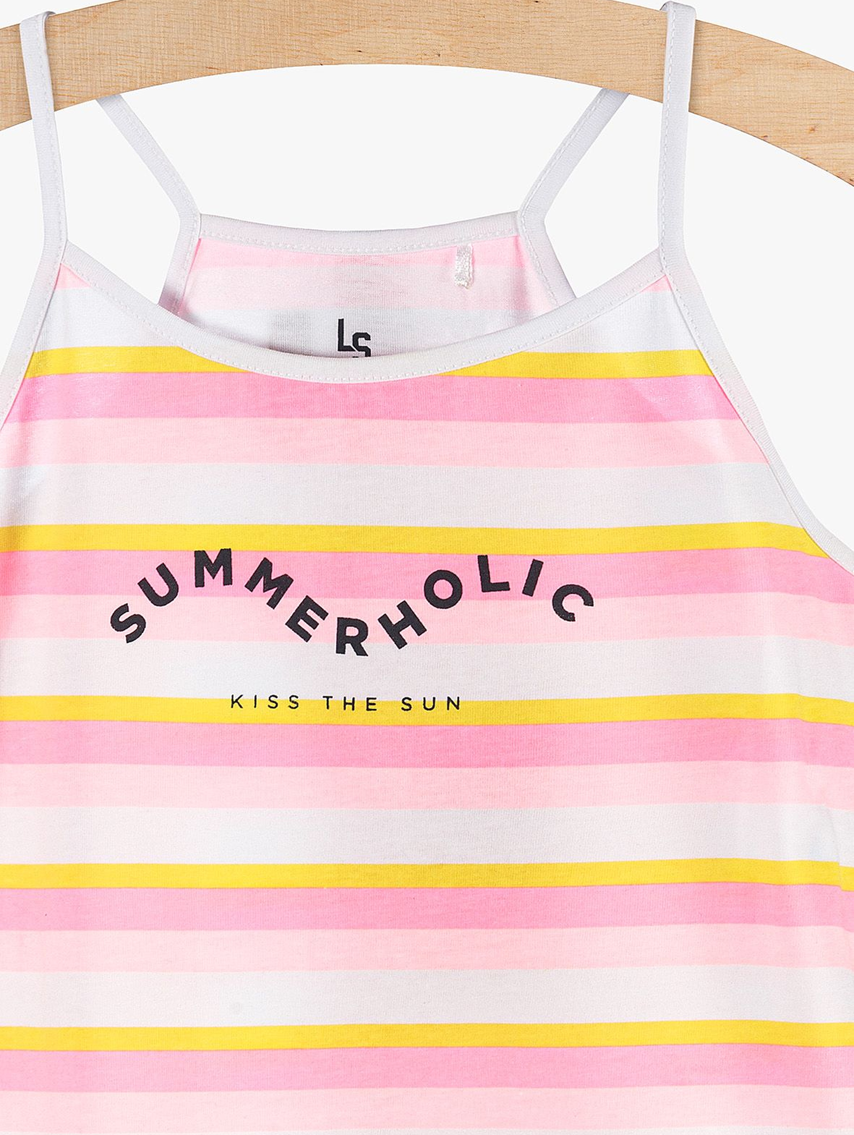 Koszulka na lato dla dziewczynki- kolorowe paski