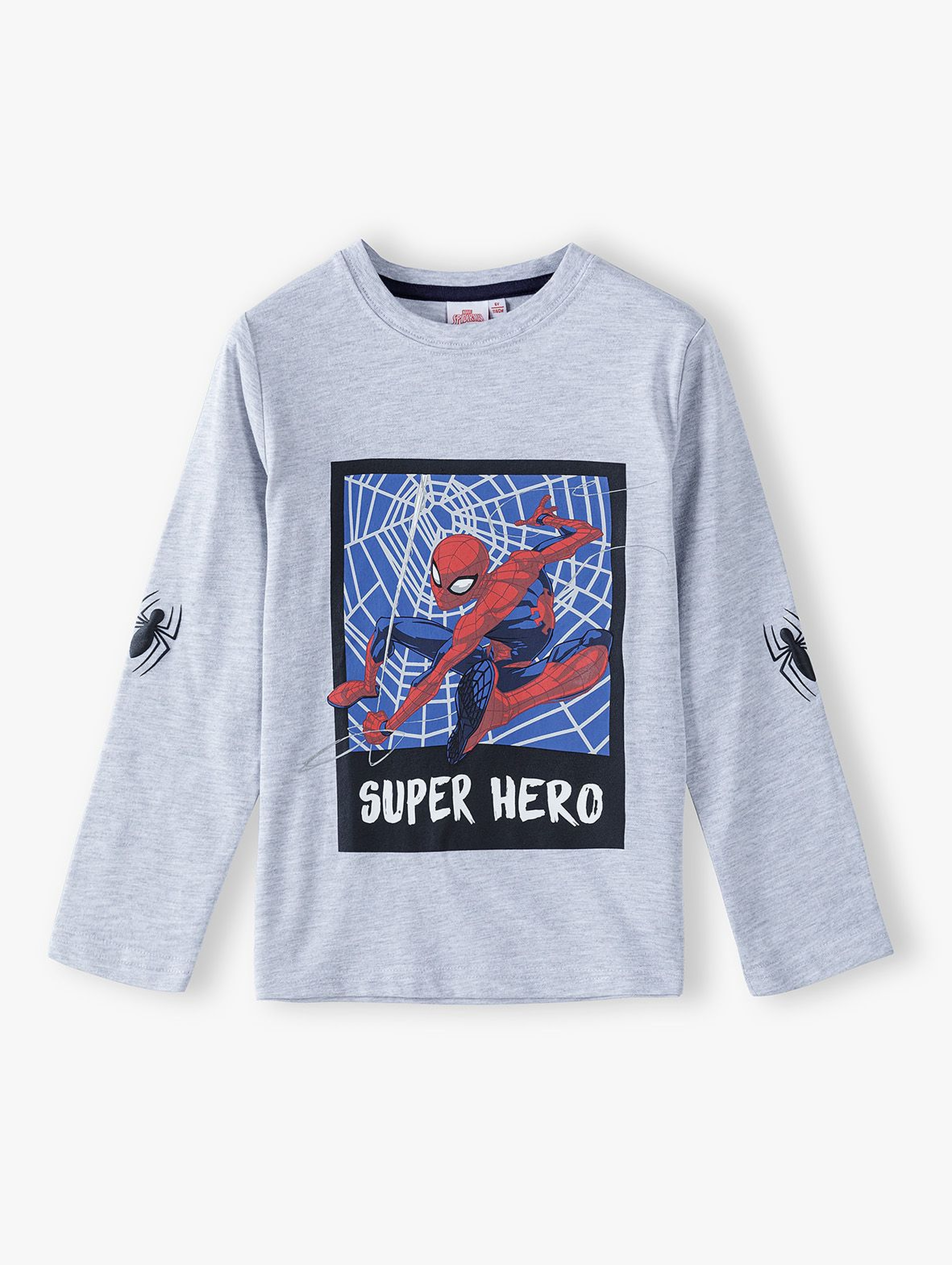 Bluzka chłopięca szara Spiderman