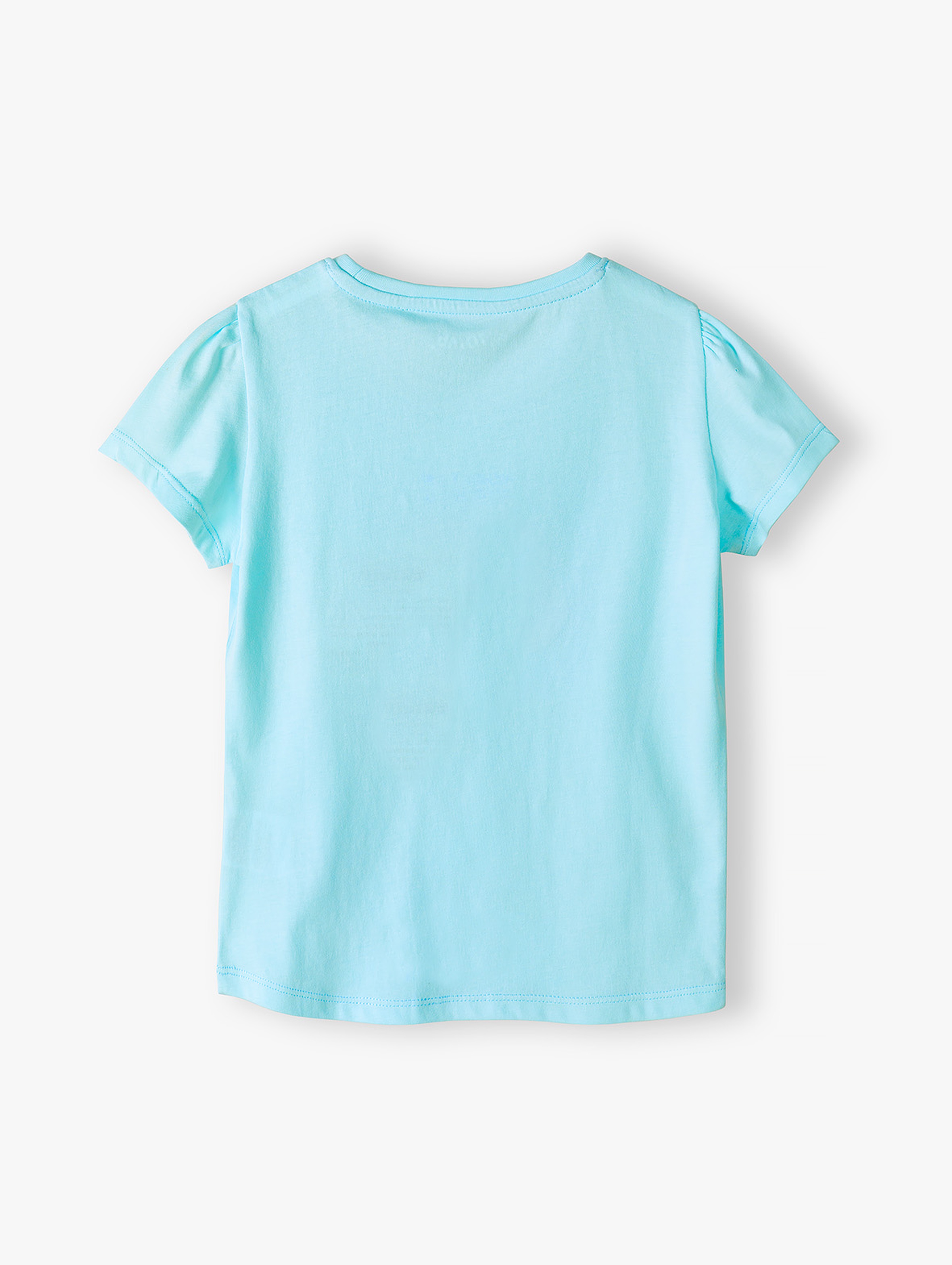 Niebieski t-shirt z dwustronnymi cekinami - 5.10.15.