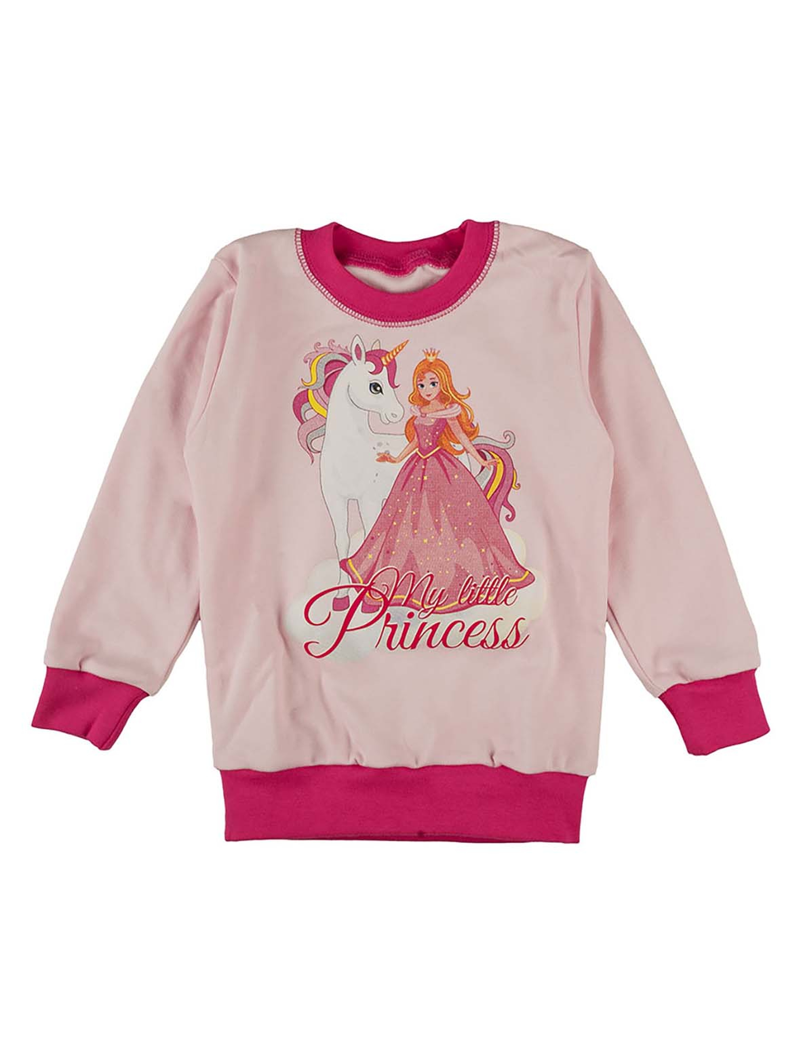 Dziewczęca jasnoróżowa piżama z nadrukiem Tup Tup Princess