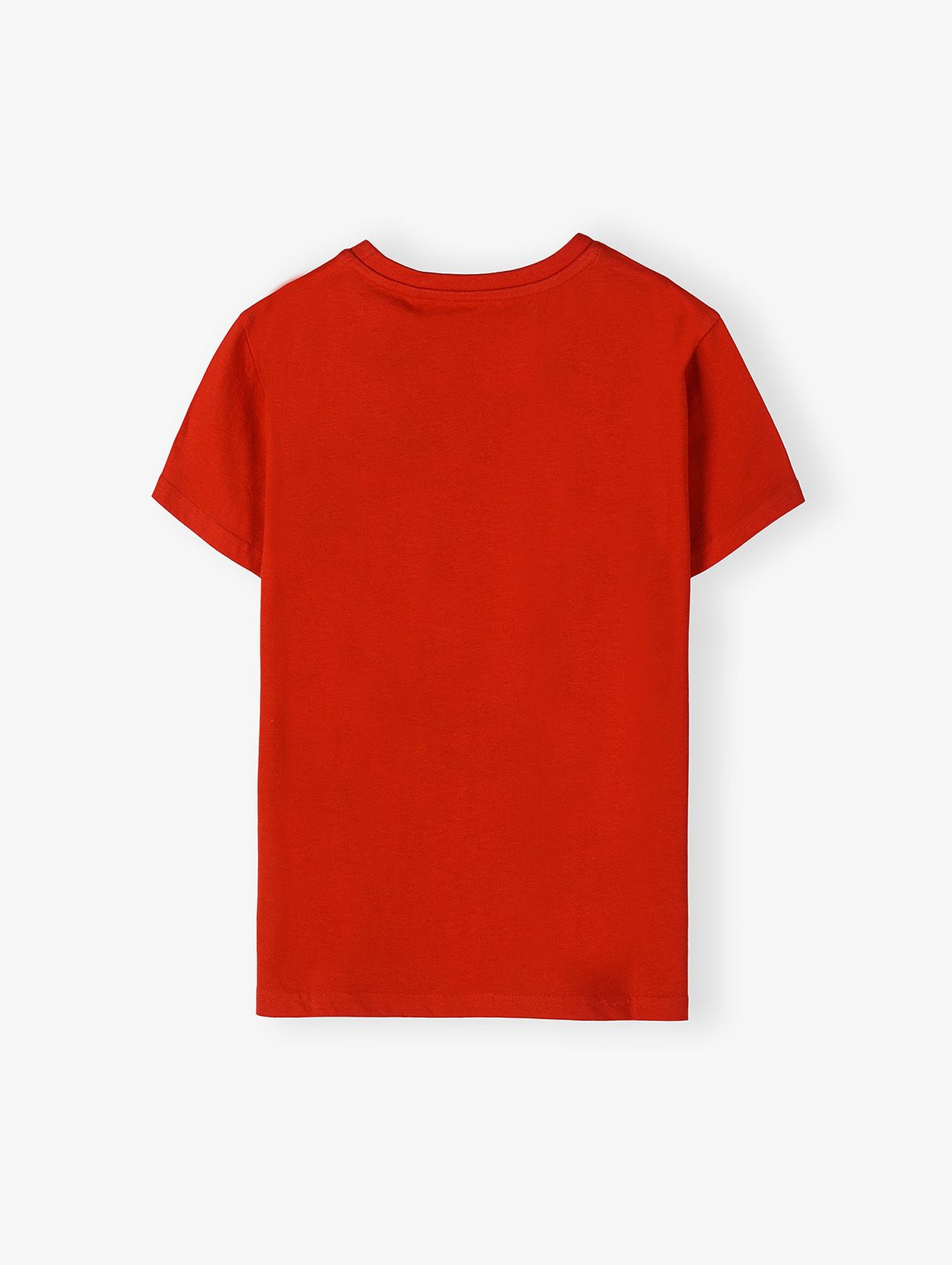 Bawełniany T-shirt dla chłopca - czerwony