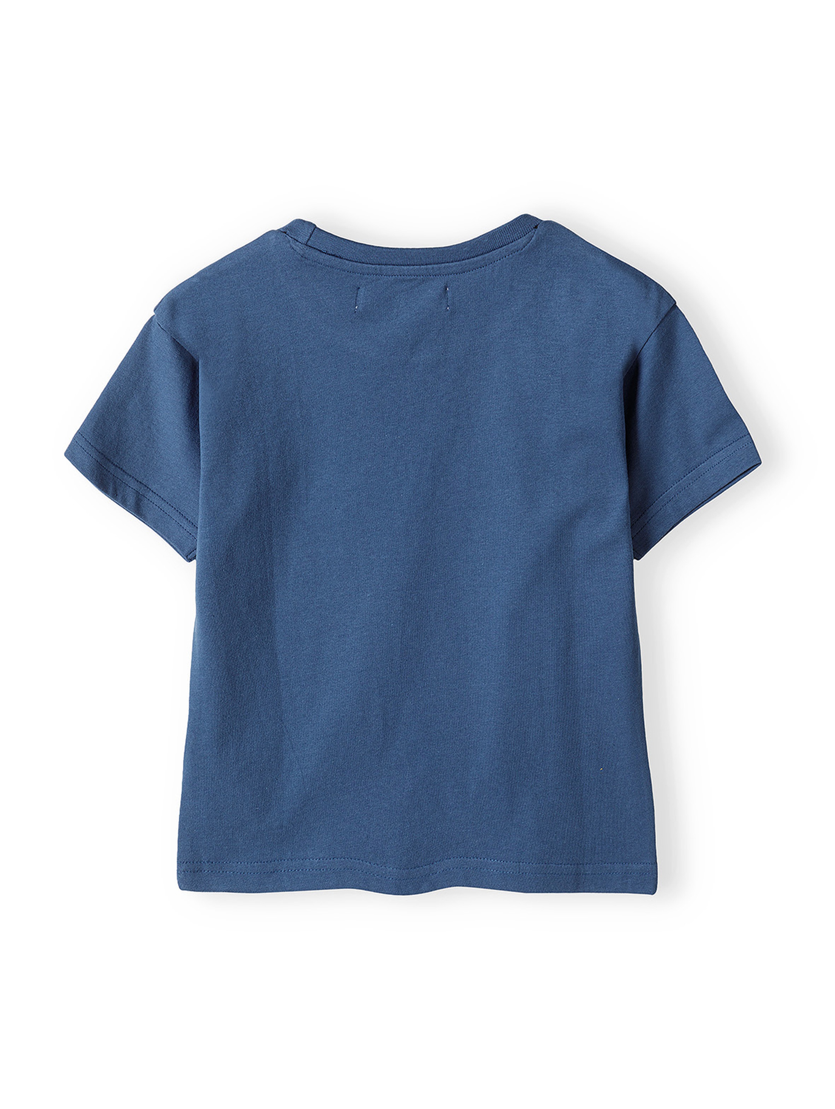 Niebieski t-shirt bawełniany dla chłopca z nadrukiem