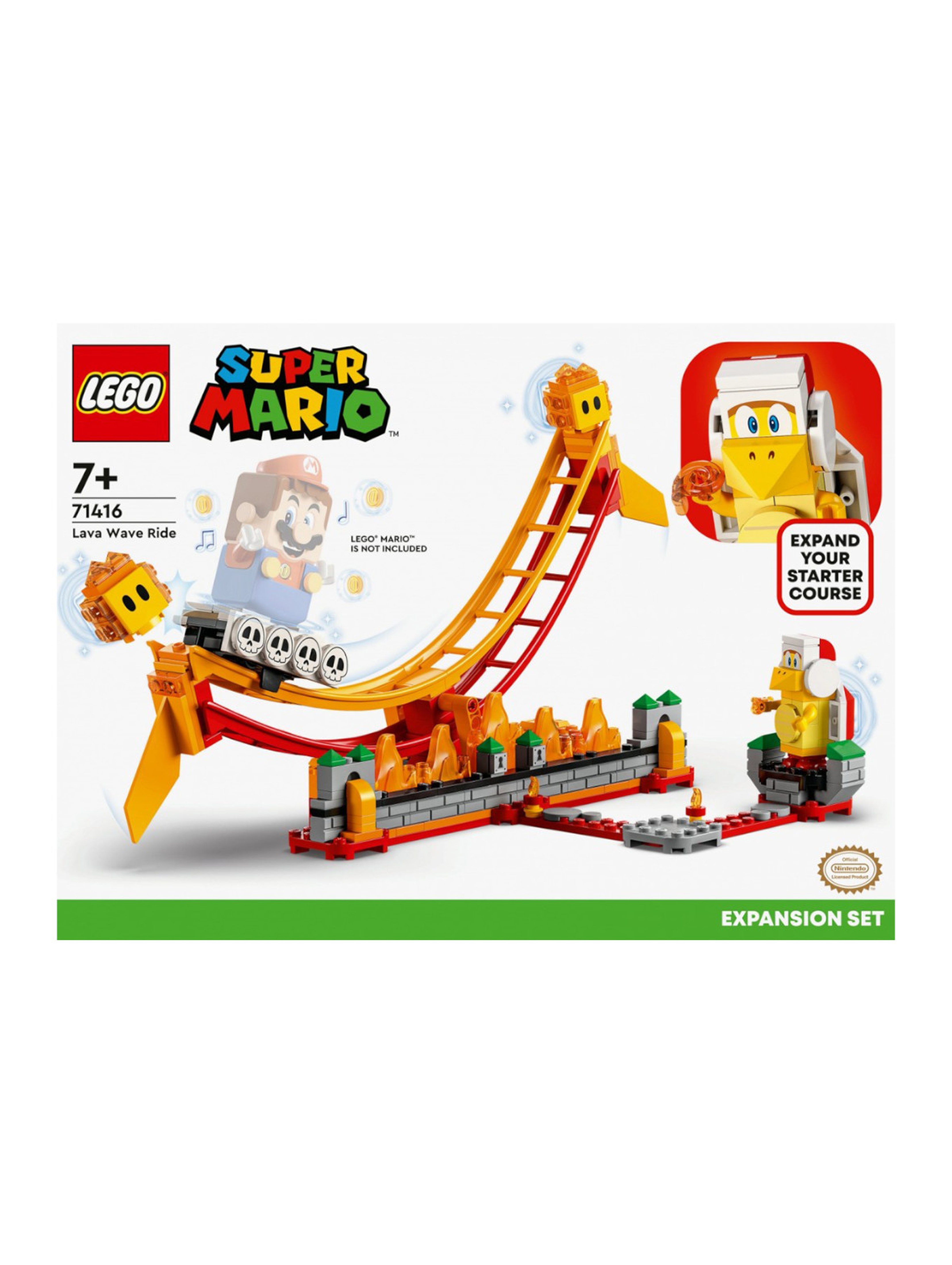 Klocki LEGO Super Mario 71416 Przejażdżka po fali lawy - zestaw rozszerzający - 218 elementów,wiek 7 +