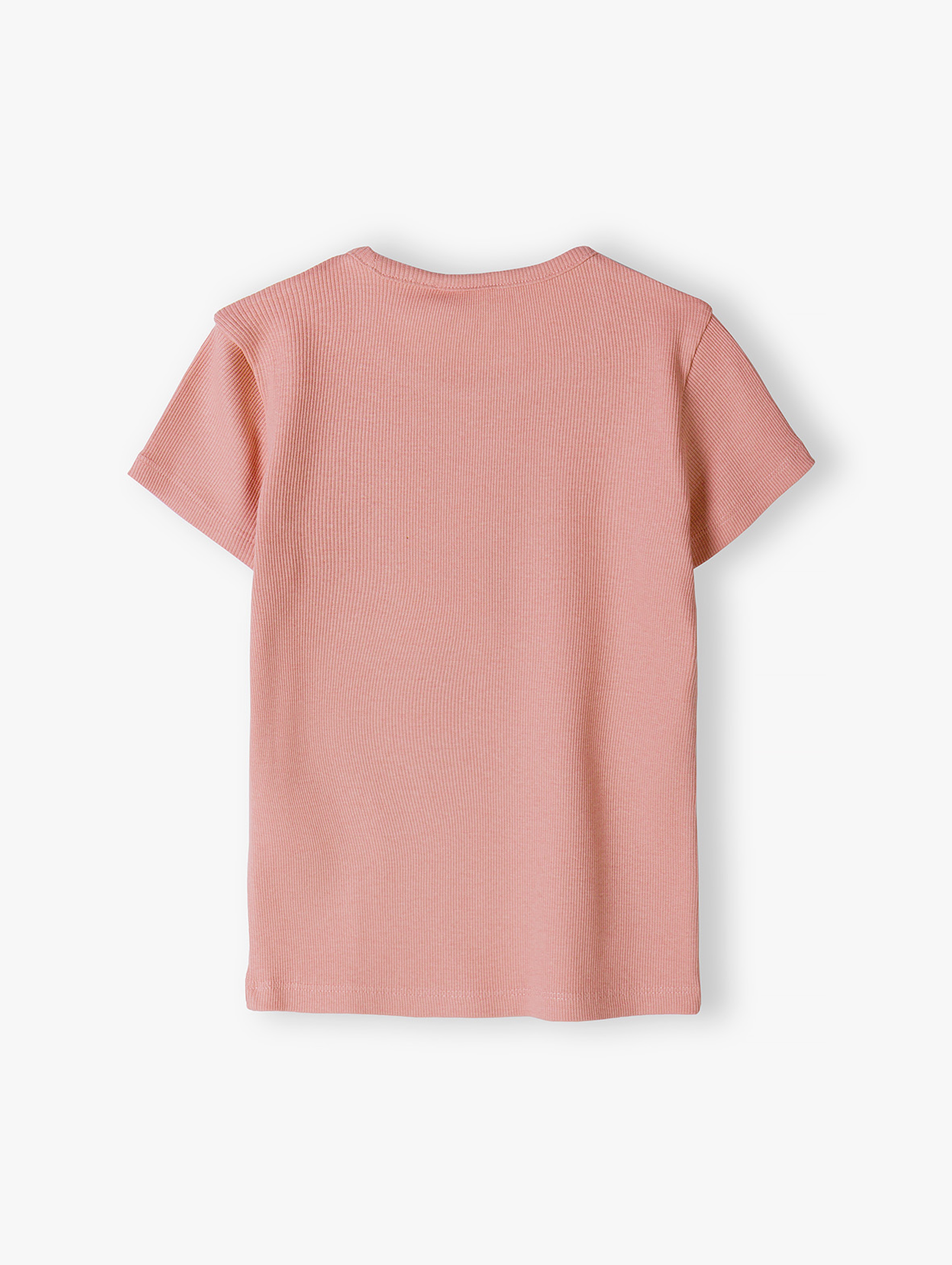 Różowa prążkowana koszulka dla dziewczynki