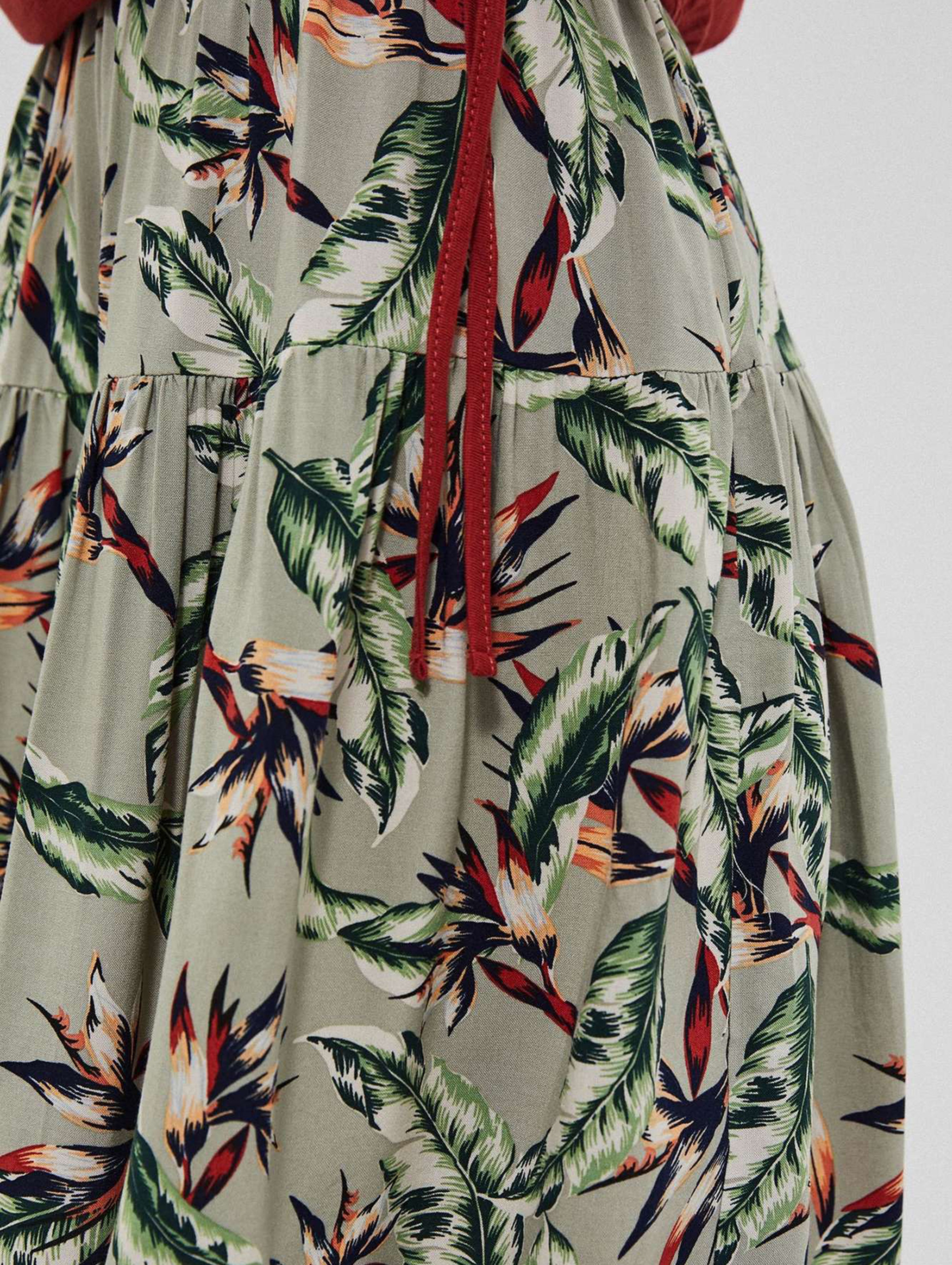 Spódnica damska z roślinnym printem