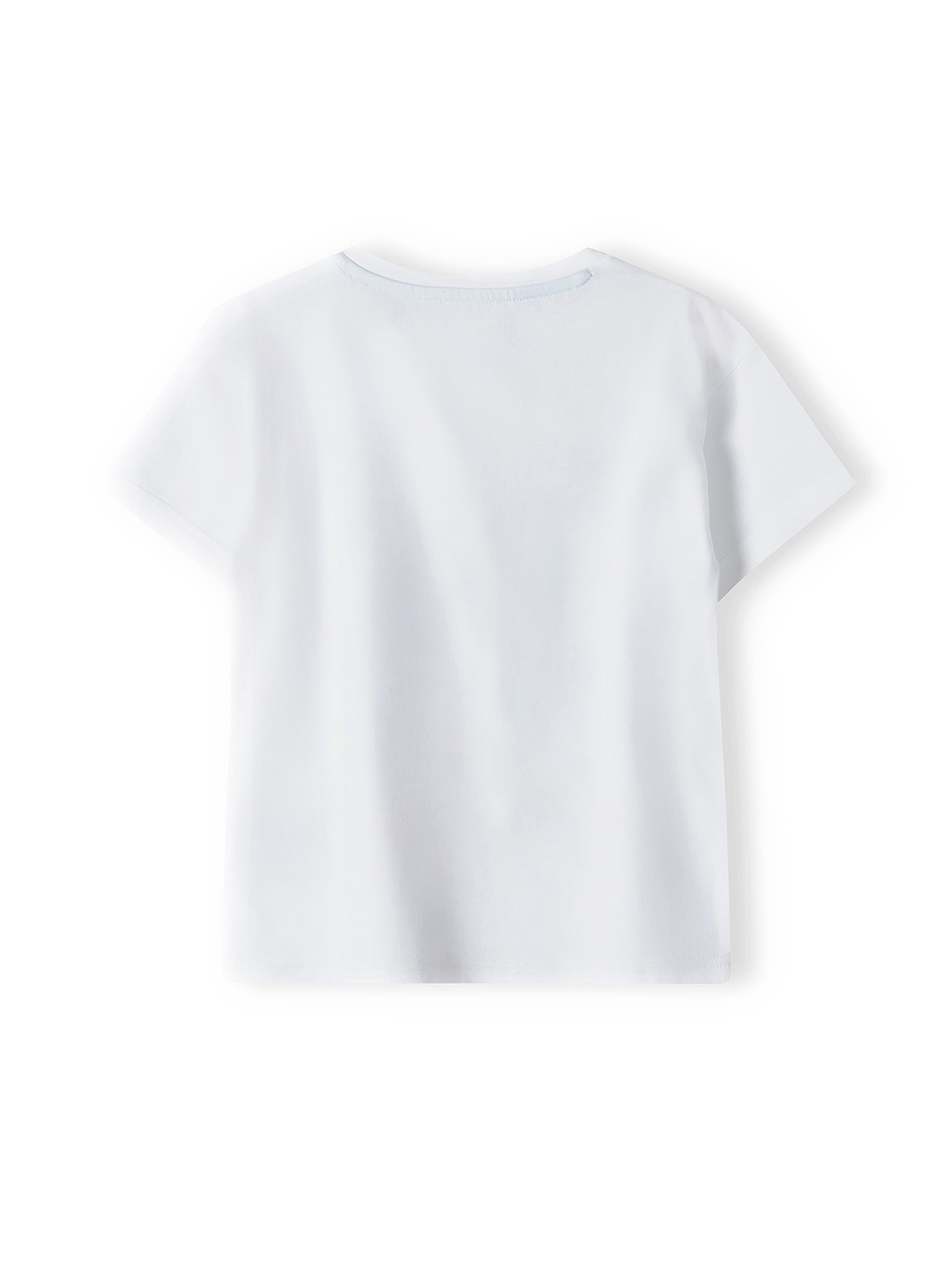 Biała koszulka bawełniana dla niemowlaka z nadrukiem