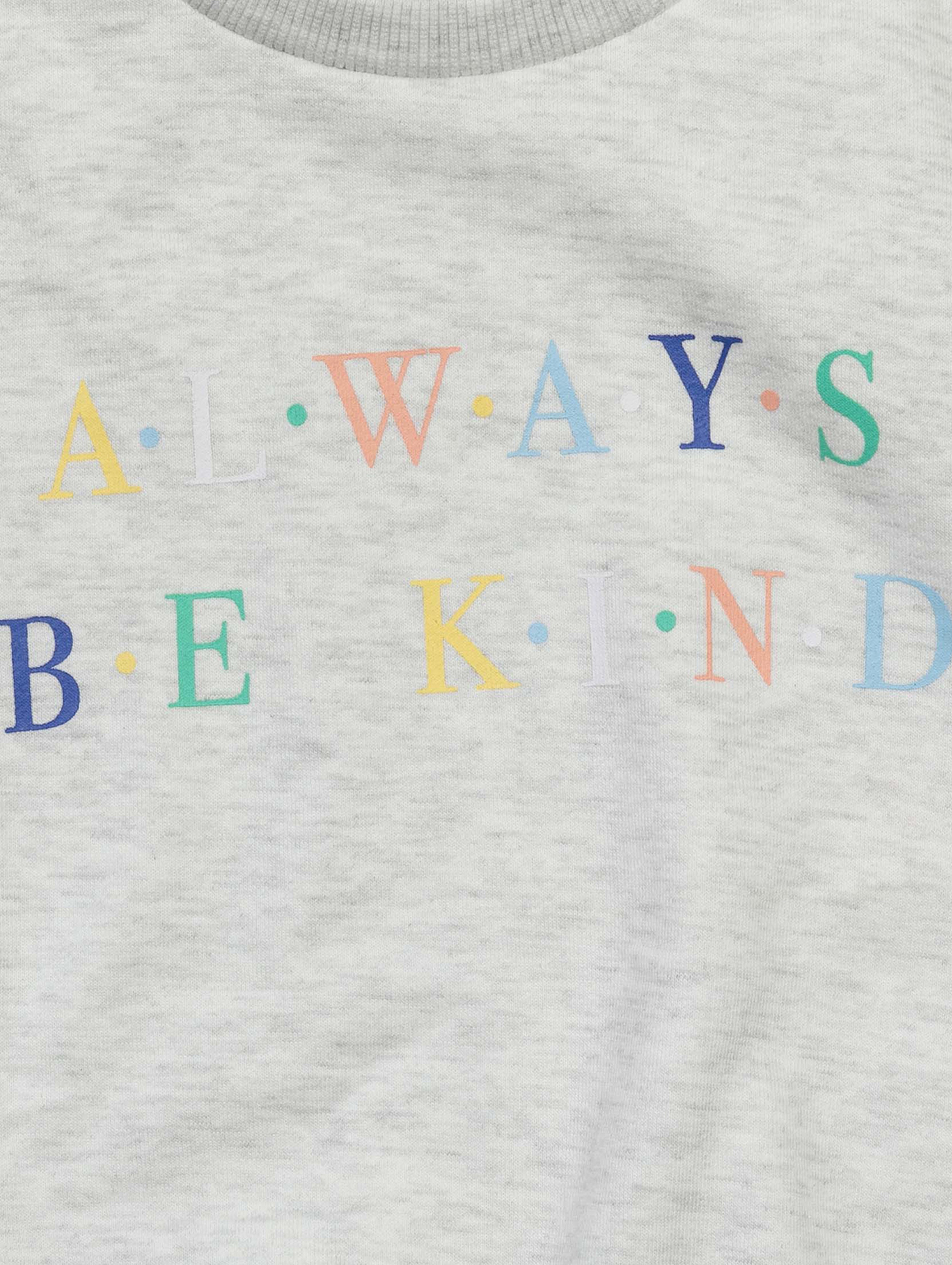 Szara bluza dziewczęca z napisem Always be kind