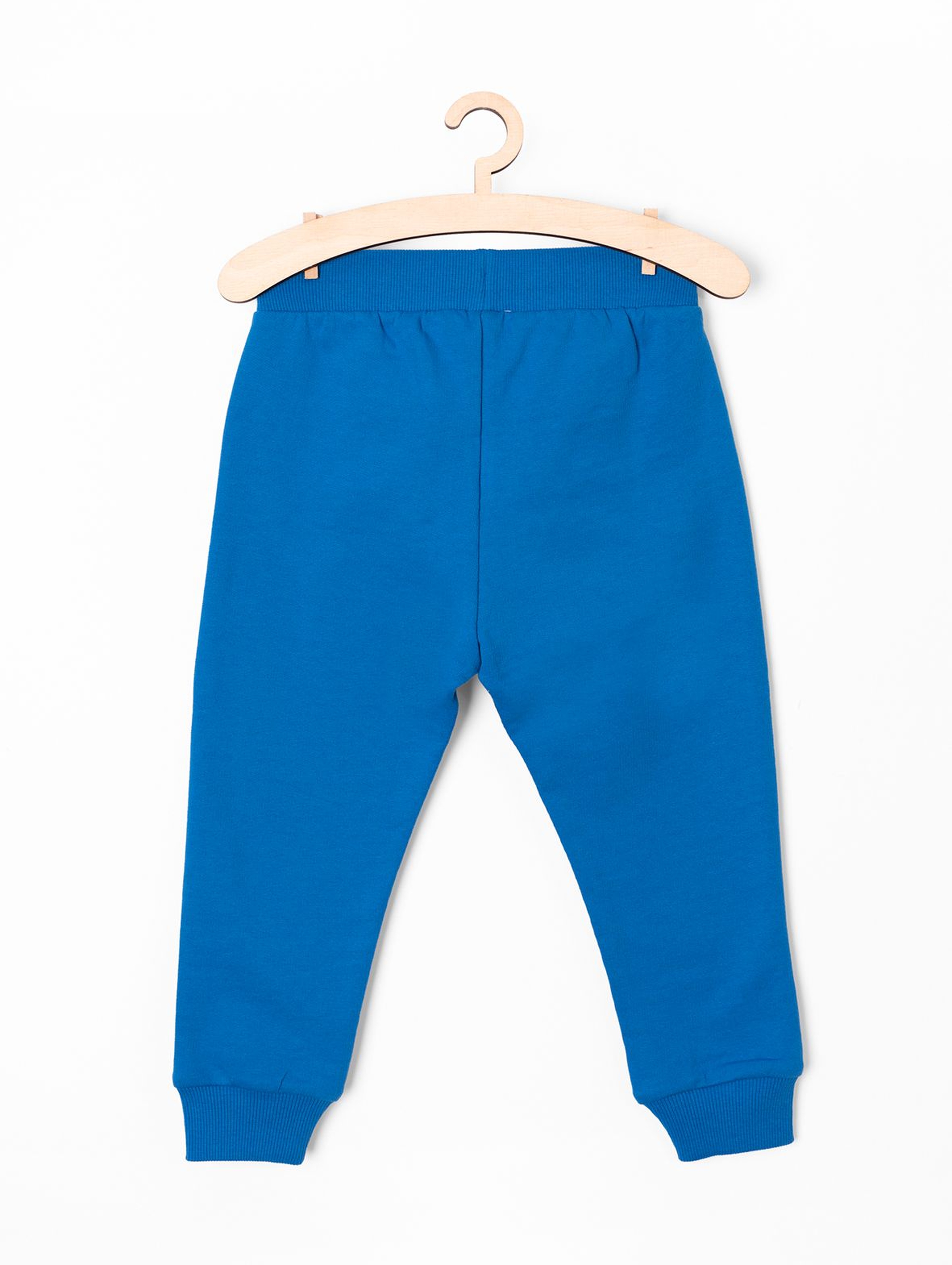 Spodnie dresowe z napisem - niebieskie #rozrabiaka