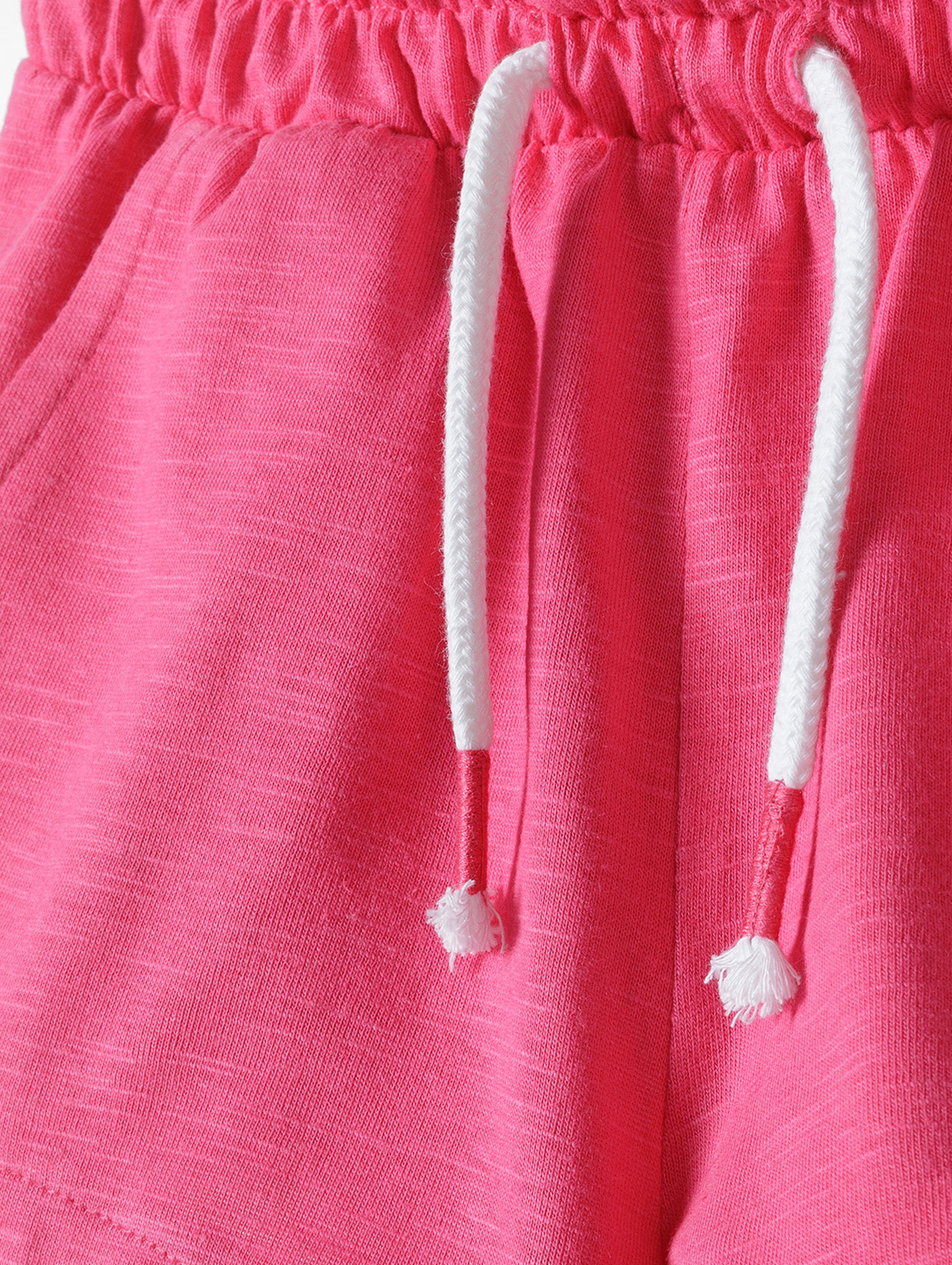 Różowe szorty bawełniane dla dziewczynki