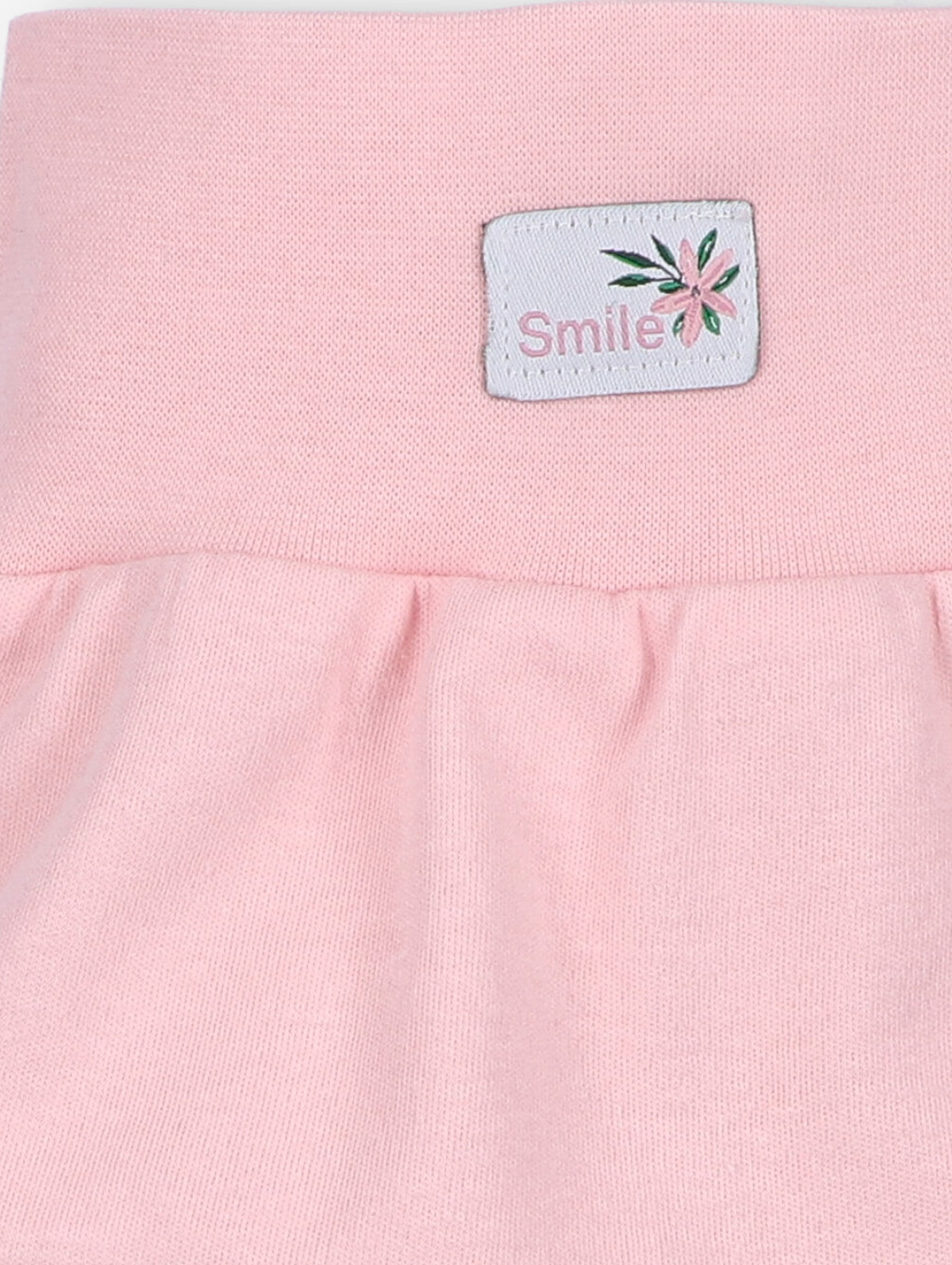 Półśpiochy niemowlęce PINK FLOWERS z bawełny organicznej- różowe
