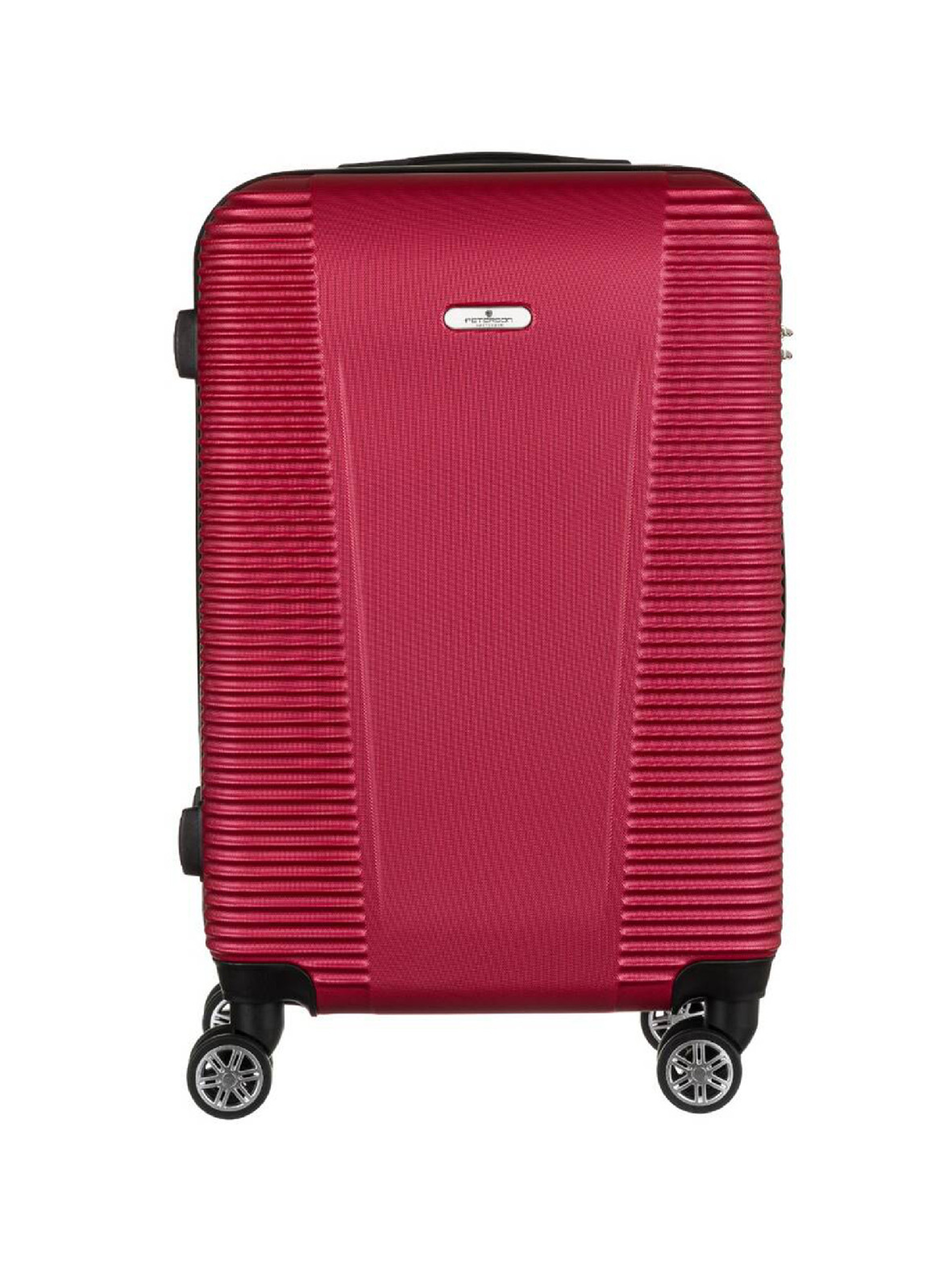 Mała walizka kabinowa z tworzywa ABS+ — Peterson czerwona