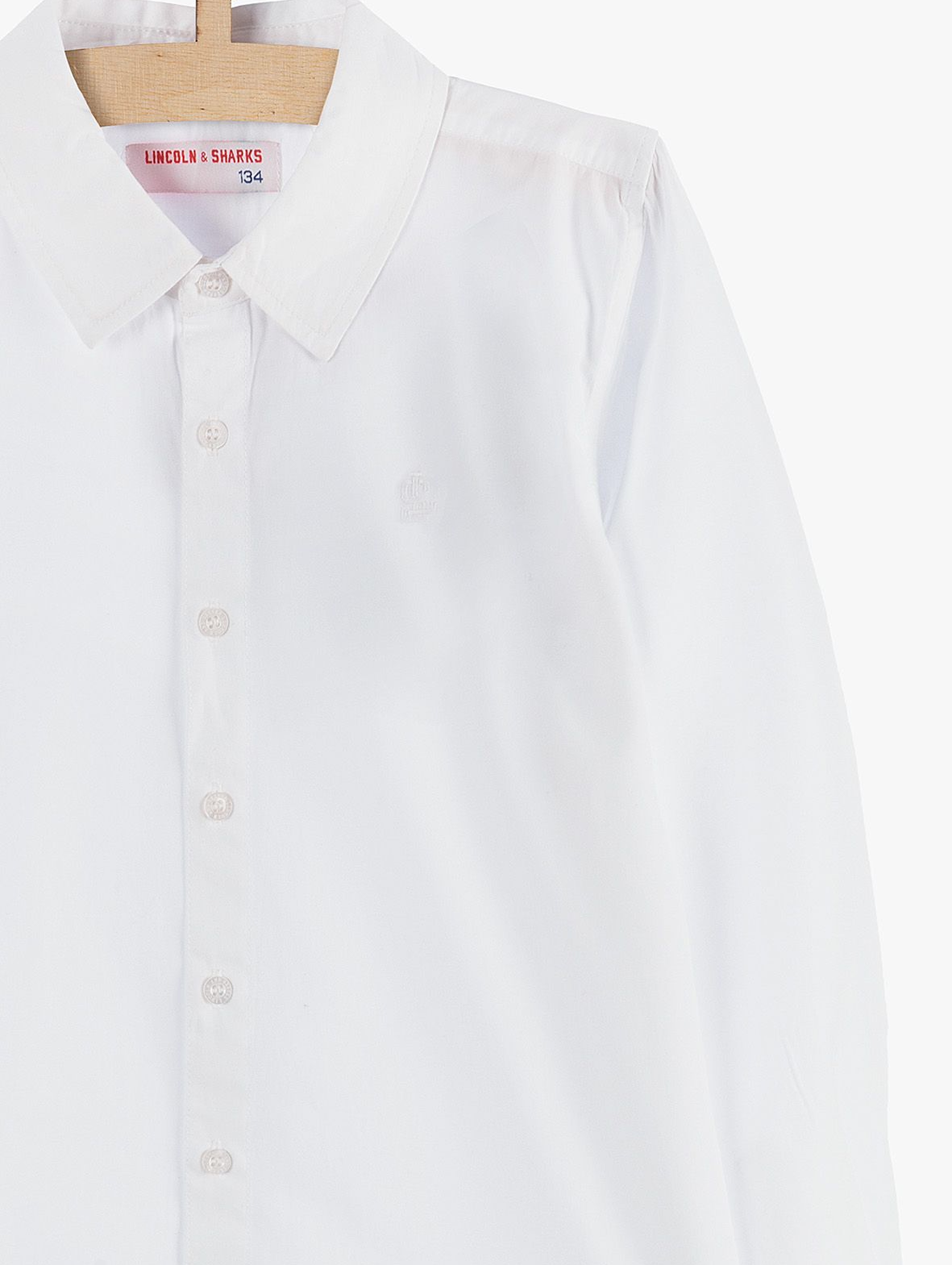 Koszula chłopięca rozpinana biała-elegancka