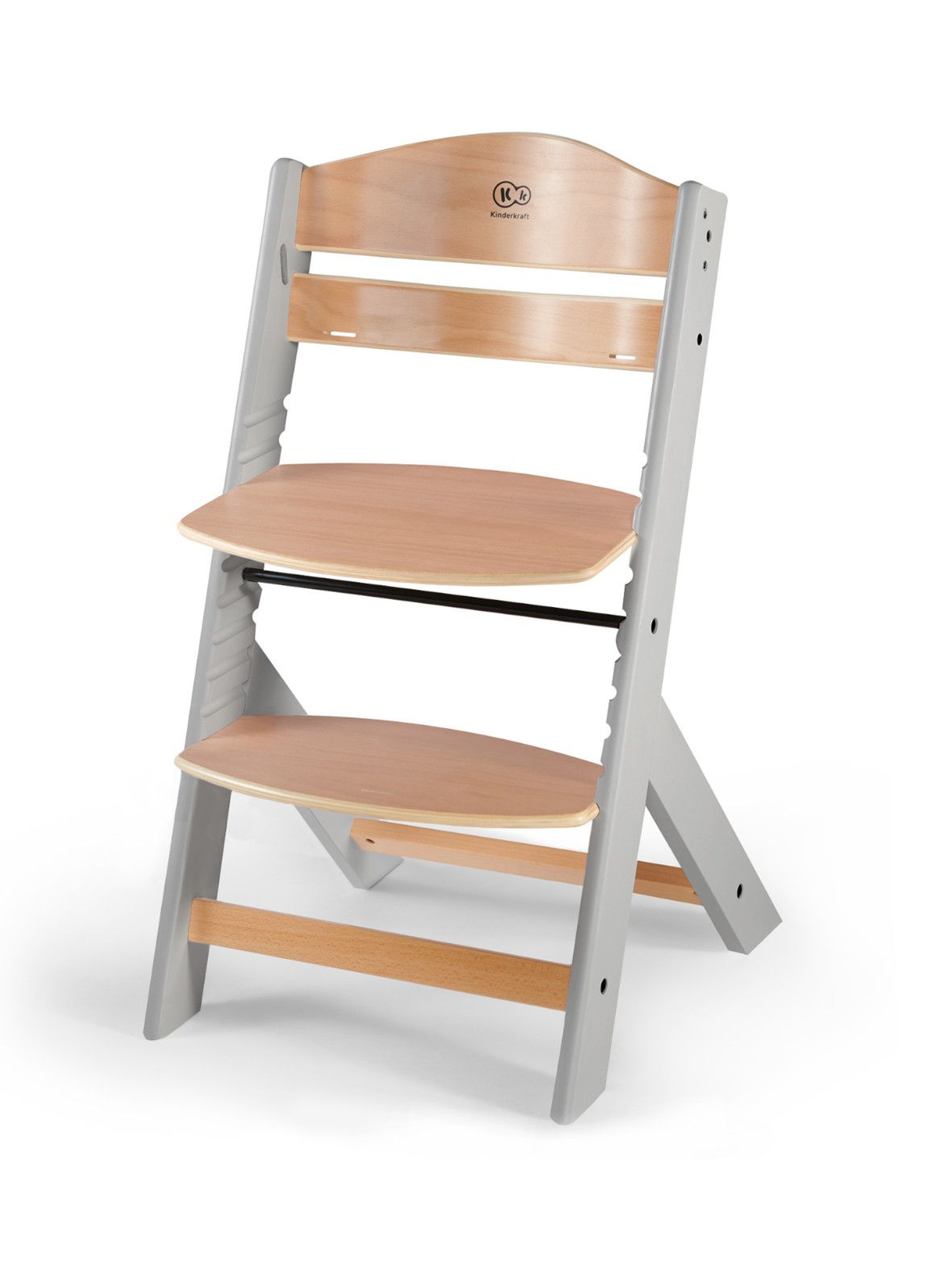 Krzesełko do karmienia ENOCK drewniane szare nogi Kinderkraft
